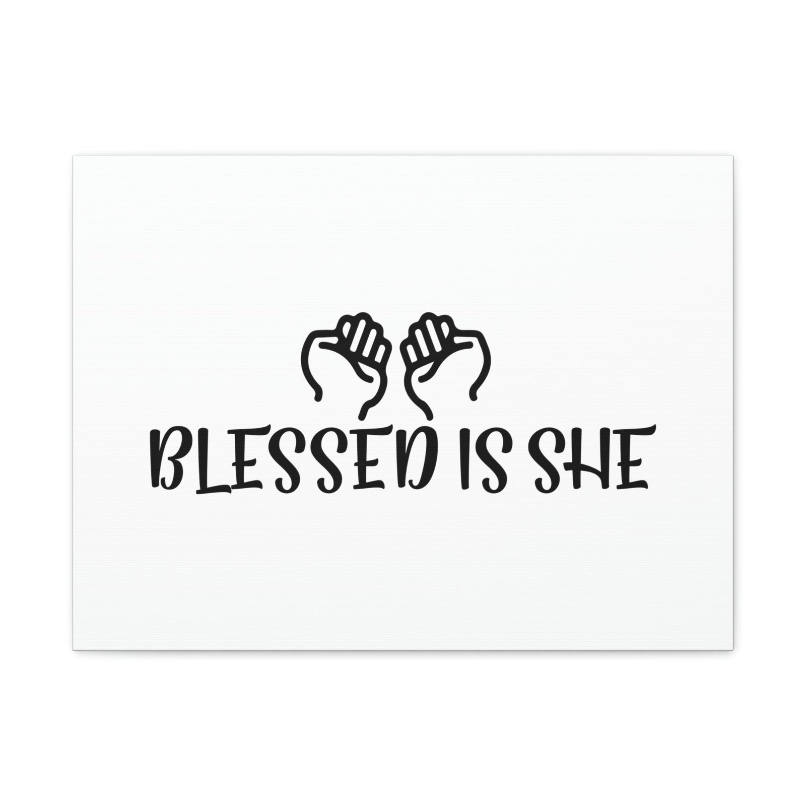 Scripture Walls Blessed Is She Luke 1:45 Two Hands Christian Wall Art Bible Verse Print Ready to Hang Unframed-Express Your Love Gifts