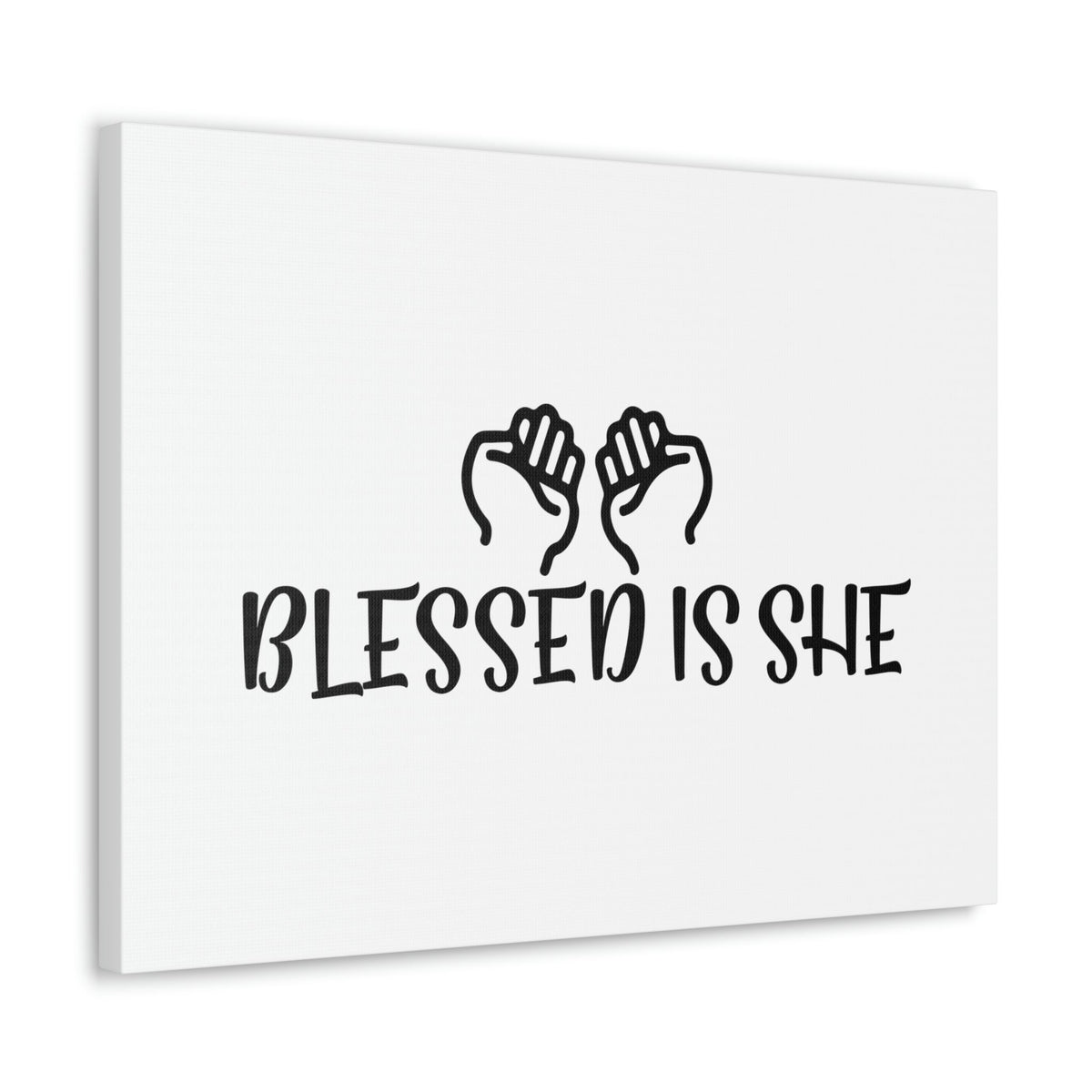Scripture Walls Blessed Is She Luke 1:45 Two Hands Christian Wall Art Bible Verse Print Ready to Hang Unframed-Express Your Love Gifts
