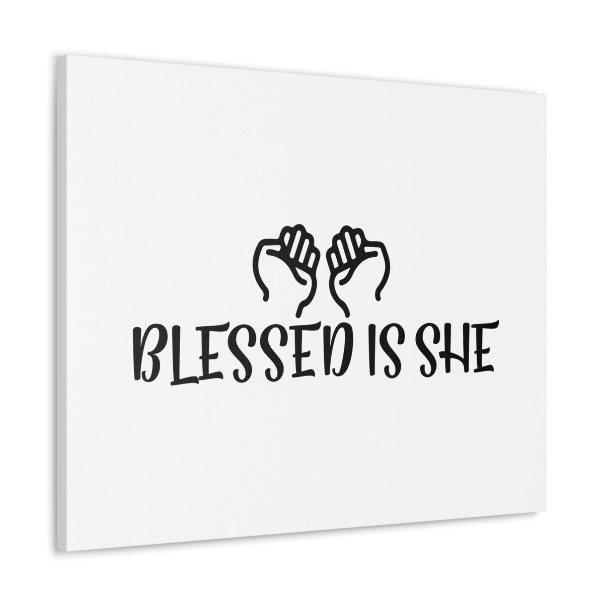 Scripture Walls Blessed Is She Luke 1:45 Two Hands Christian Wall Art Bible Verse Print Ready to Hang Unframed-Express Your Love Gifts