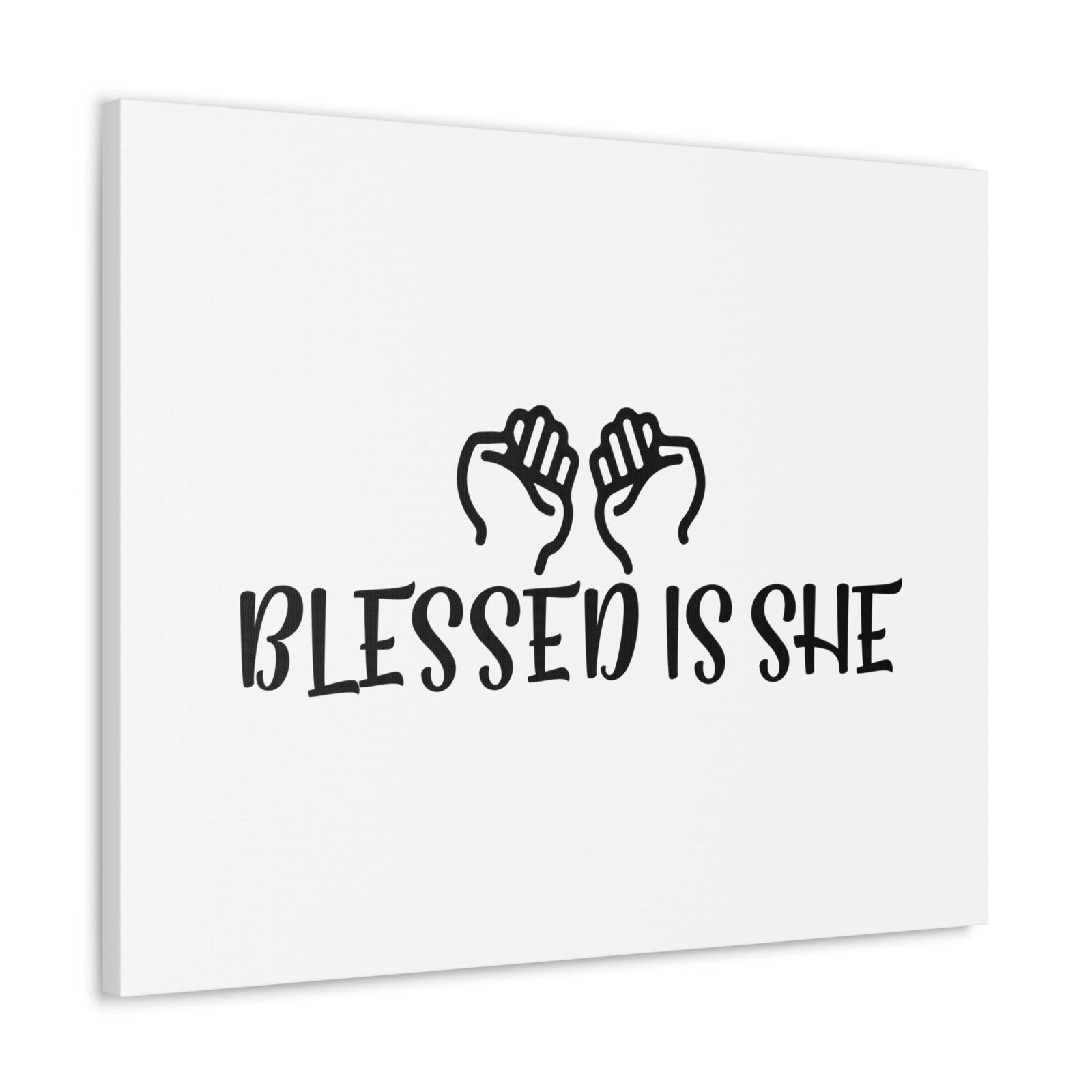 Scripture Walls Blessed Is She Luke 1:45 Two Hands Christian Wall Art Bible Verse Print Ready to Hang Unframed-Express Your Love Gifts