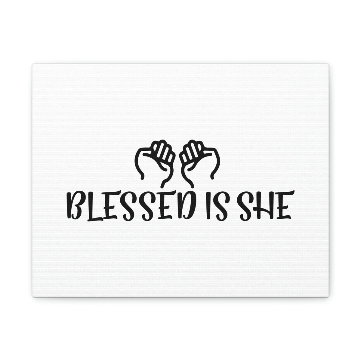 Scripture Walls Blessed Is She Luke 1:45 Two Hands Christian Wall Art Bible Verse Print Ready to Hang Unframed-Express Your Love Gifts
