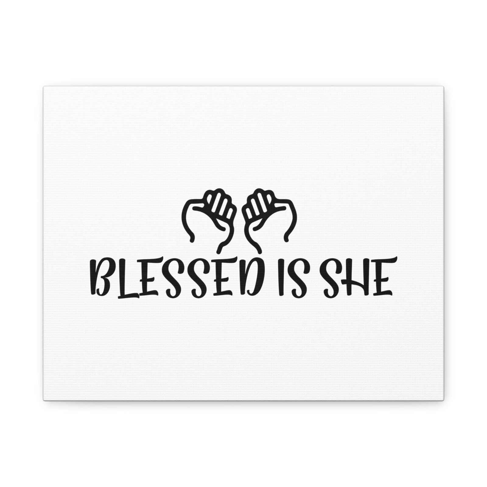 Scripture Walls Blessed Is She Luke 1:45 Two Hands Christian Wall Art Bible Verse Print Ready to Hang Unframed-Express Your Love Gifts