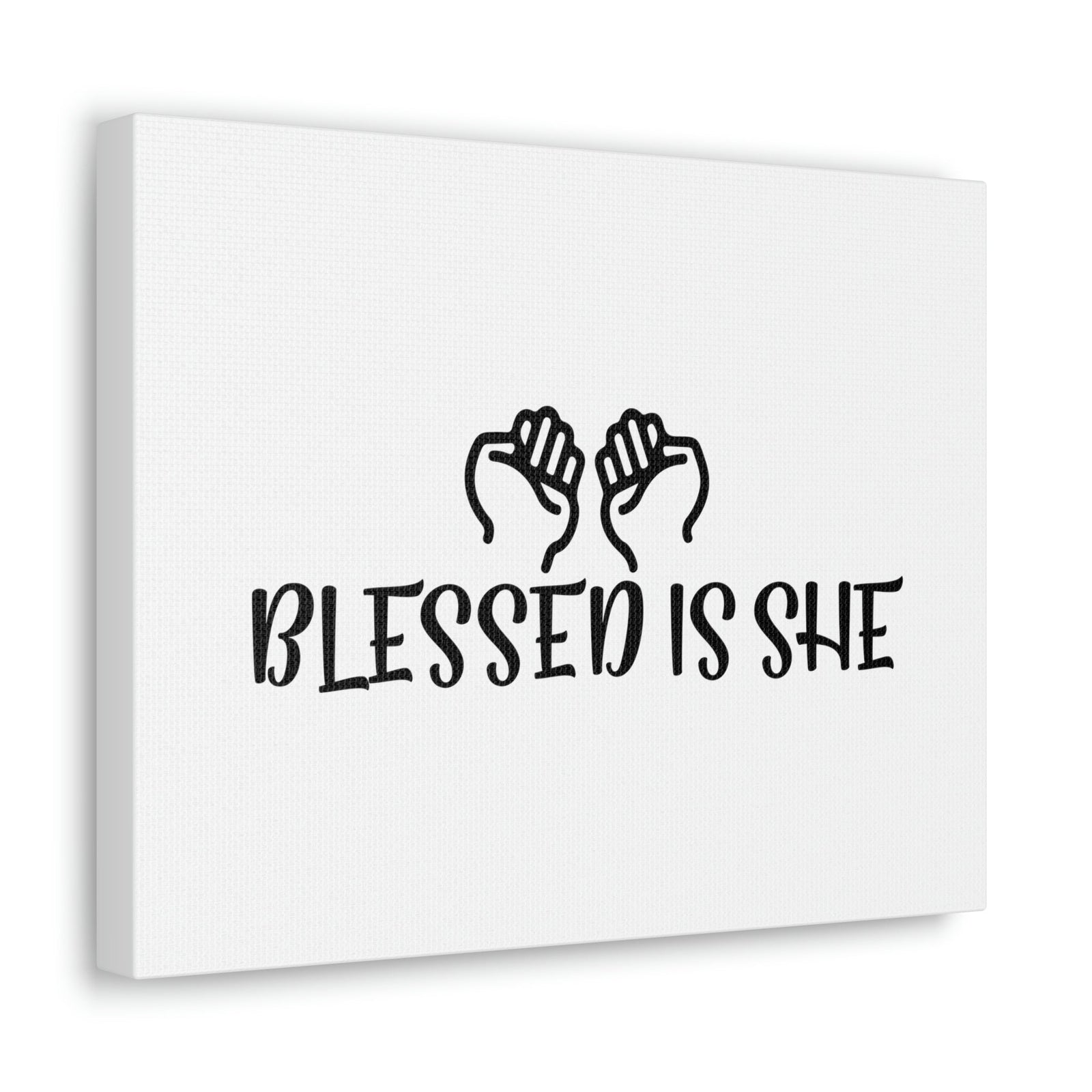 Scripture Walls Blessed Is She Luke 1:45 Two Hands Christian Wall Art Bible Verse Print Ready to Hang Unframed-Express Your Love Gifts