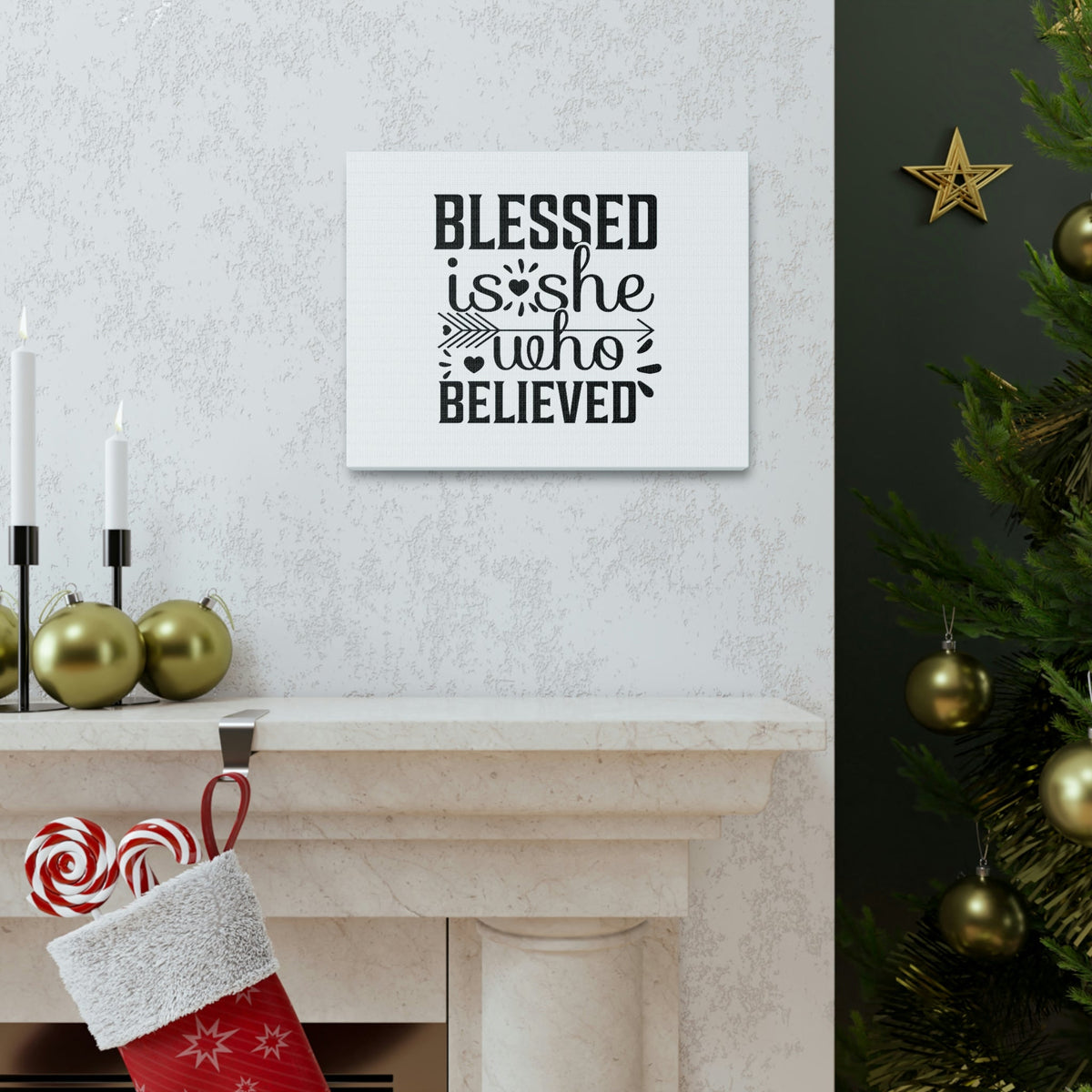 Scripture Walls Blessed Is She Who Believed John 20:29 Christian Wall Art Bible Verse Print Ready to Hang Unframed-Express Your Love Gifts
