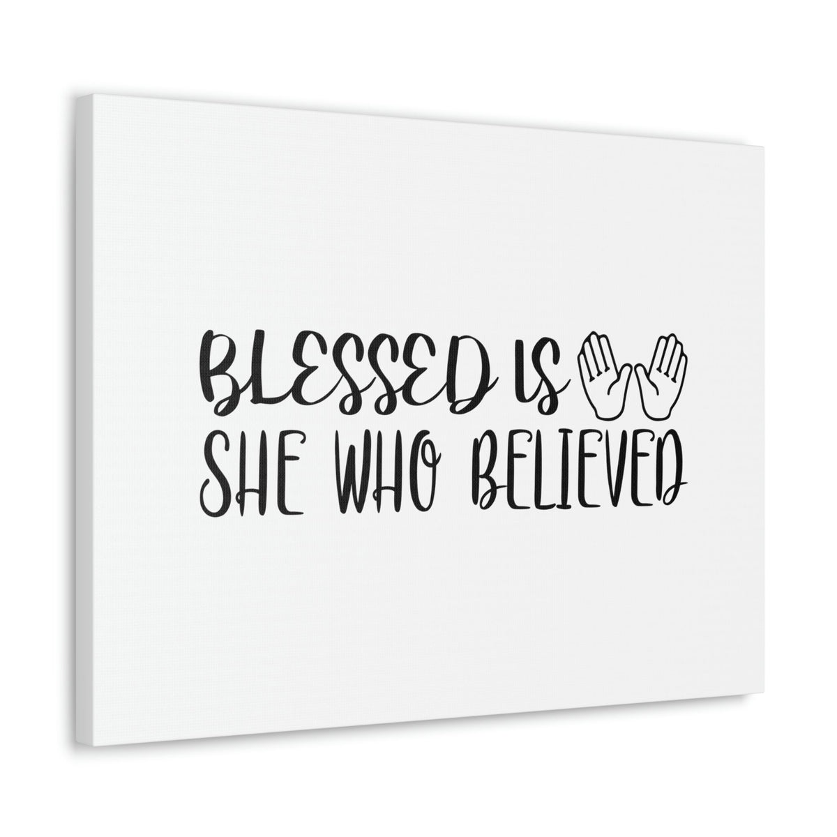 Scripture Walls Blessed Is She Who Believed Luke 1:45 Hands Christian Wall Art Bible Verse Print Ready to Hang Unframed-Express Your Love Gifts