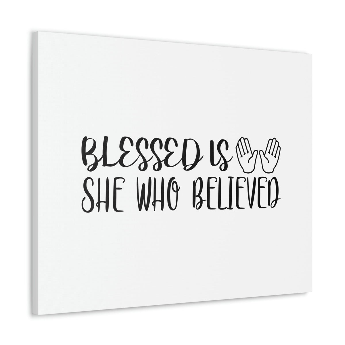 Scripture Walls Blessed Is She Who Believed Luke 1:45 Hands Christian Wall Art Bible Verse Print Ready to Hang Unframed-Express Your Love Gifts