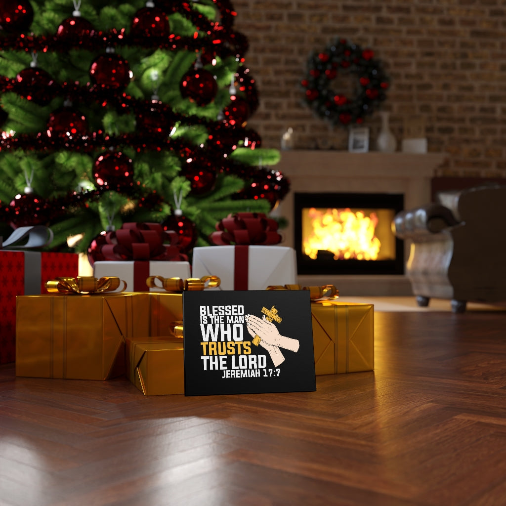 Scripture Walls Blessed Is The Man Jeremiah 17:7 Bible Verse Canvas Christian Wall Art Ready to Hang Unframed-Express Your Love Gifts