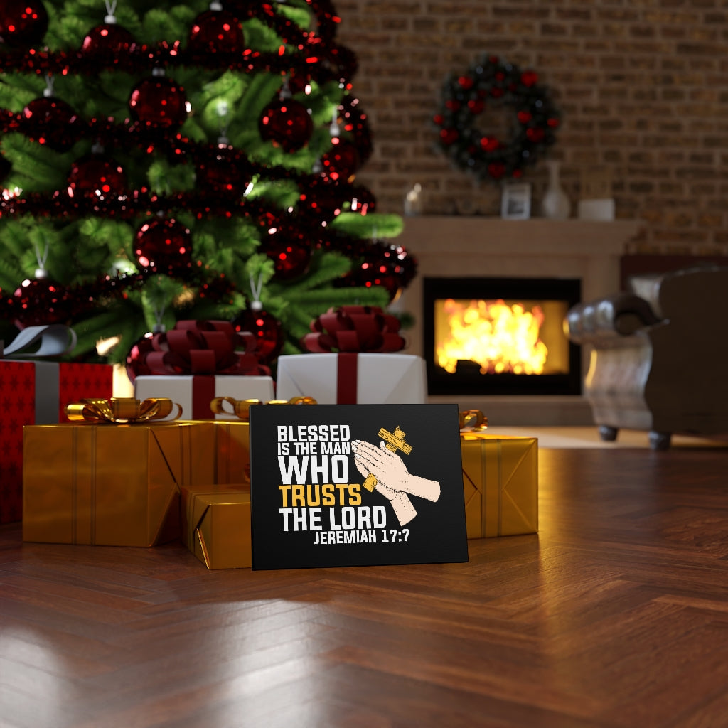 Scripture Walls Blessed Is The Man Jeremiah 17:7 Bible Verse Canvas Christian Wall Art Ready to Hang Unframed-Express Your Love Gifts