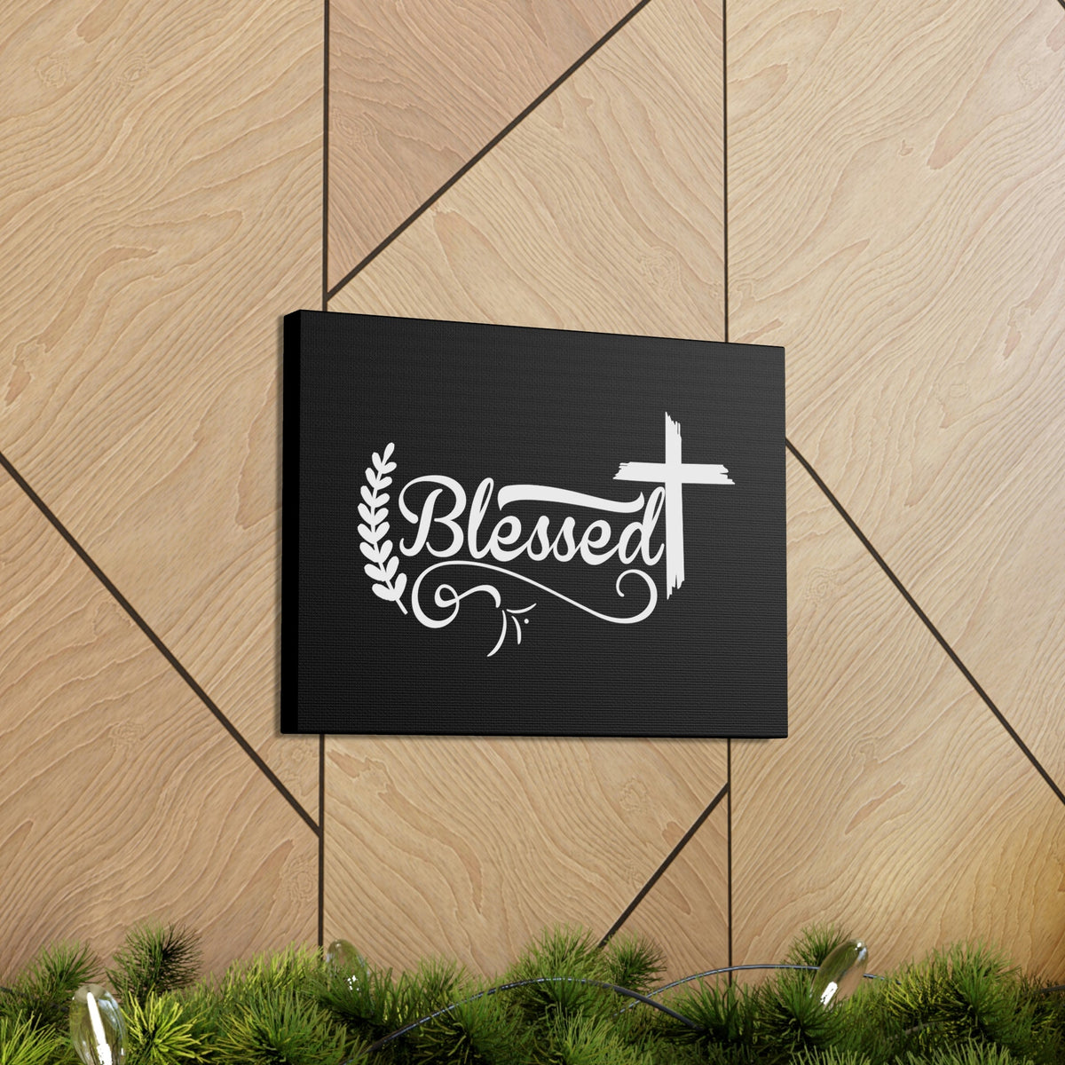 Scripture Walls Blessed Jeremiah 17:7 Laurel Black Christian Wall Art Bible Verse Print Ready to Hang Unframed-Express Your Love Gifts