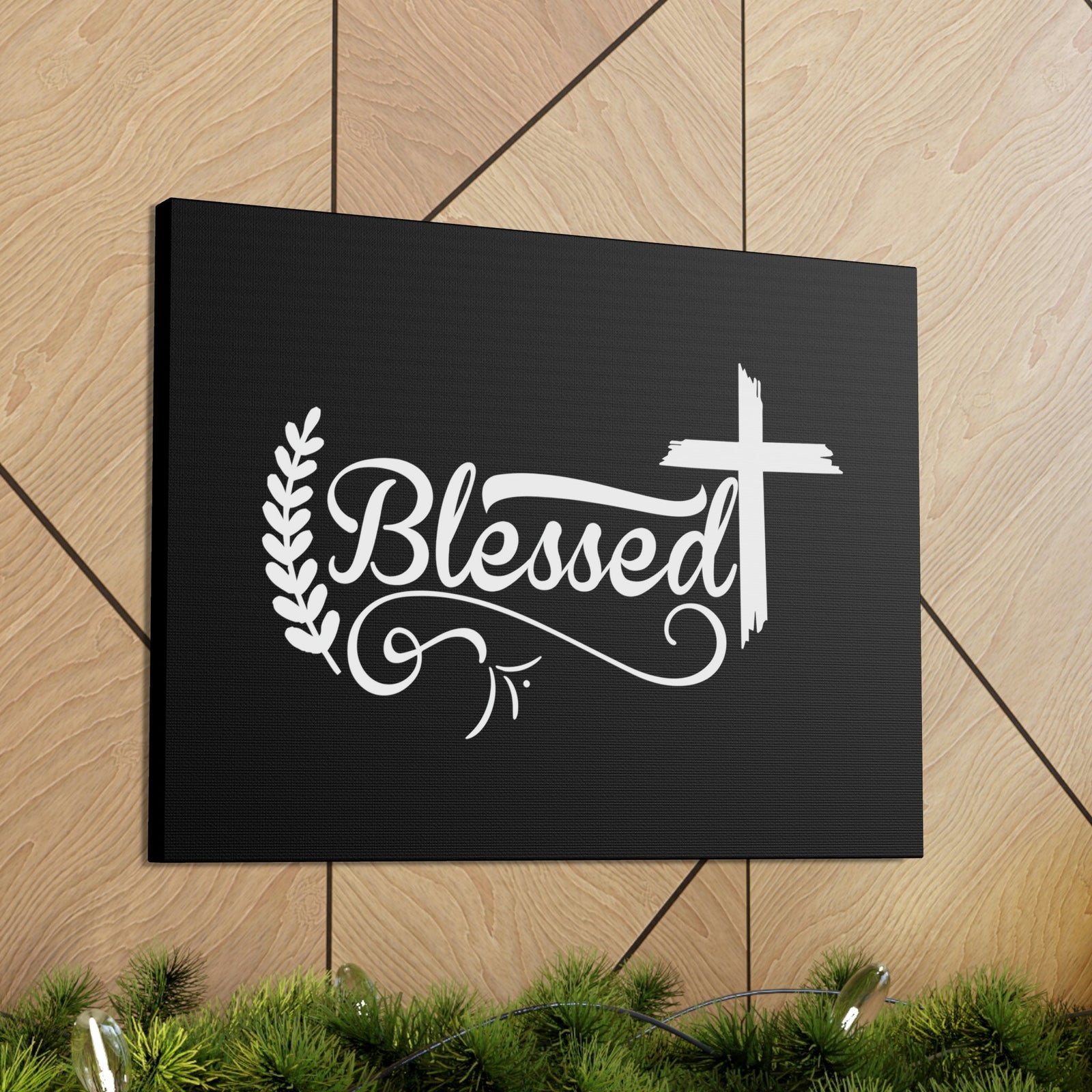 Scripture Walls Blessed Jeremiah 17:7 Laurel Black Christian Wall Art Bible Verse Print Ready to Hang Unframed-Express Your Love Gifts