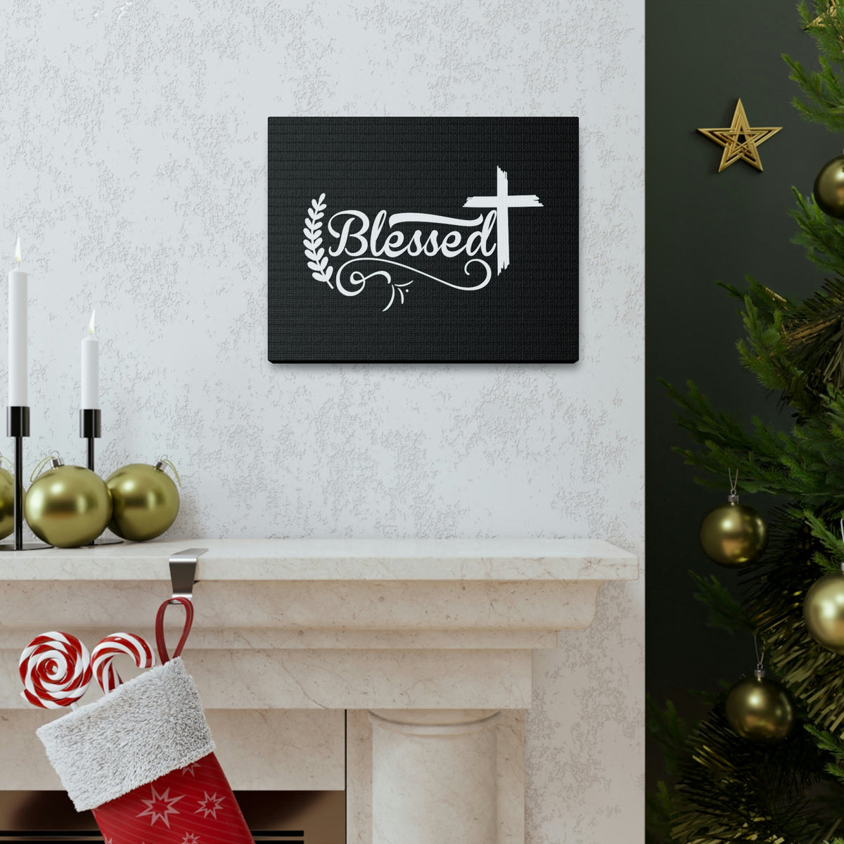Scripture Walls Blessed Jeremiah 17:7 Laurel Black Christian Wall Art Bible Verse Print Ready to Hang Unframed-Express Your Love Gifts