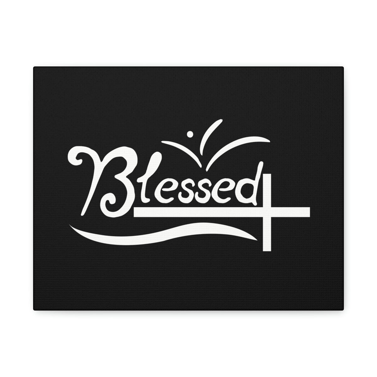 Scripture Walls Blessed Jeremiah 17:7 White Cross Black Christian Wall Art Bible Verse Print Ready to Hang Unframed-Express Your Love Gifts