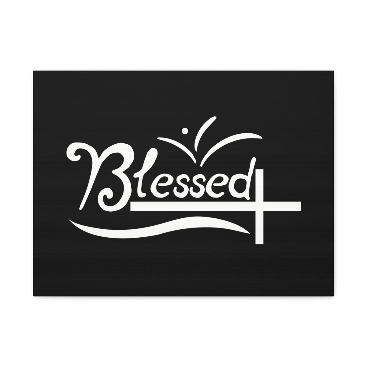 Scripture Walls Blessed Jeremiah 17:7 White Cross Black Christian Wall Art Bible Verse Print Ready to Hang Unframed-Express Your Love Gifts