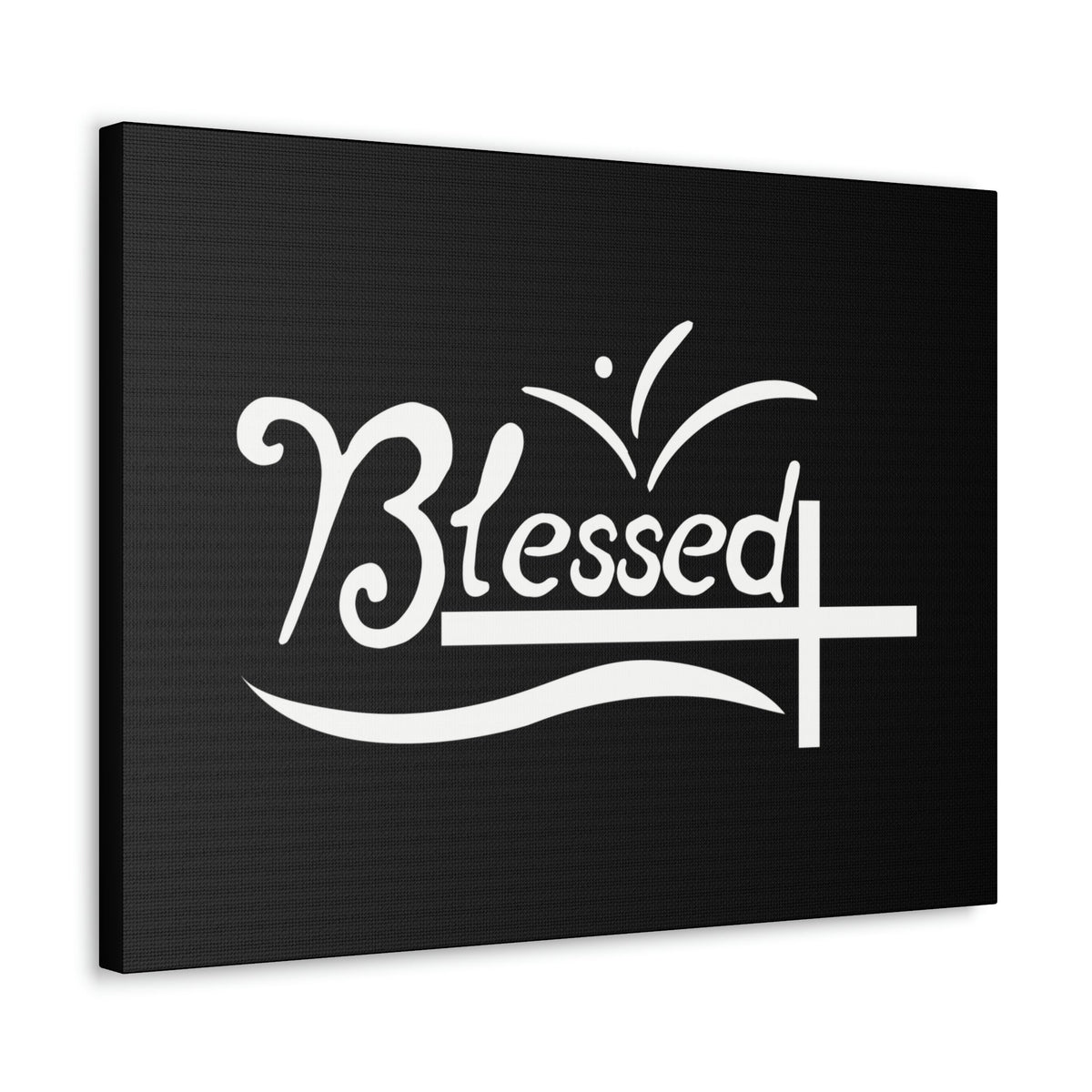 Scripture Walls Blessed Jeremiah 17:7 White Cross Black Christian Wall Art Bible Verse Print Ready to Hang Unframed-Express Your Love Gifts