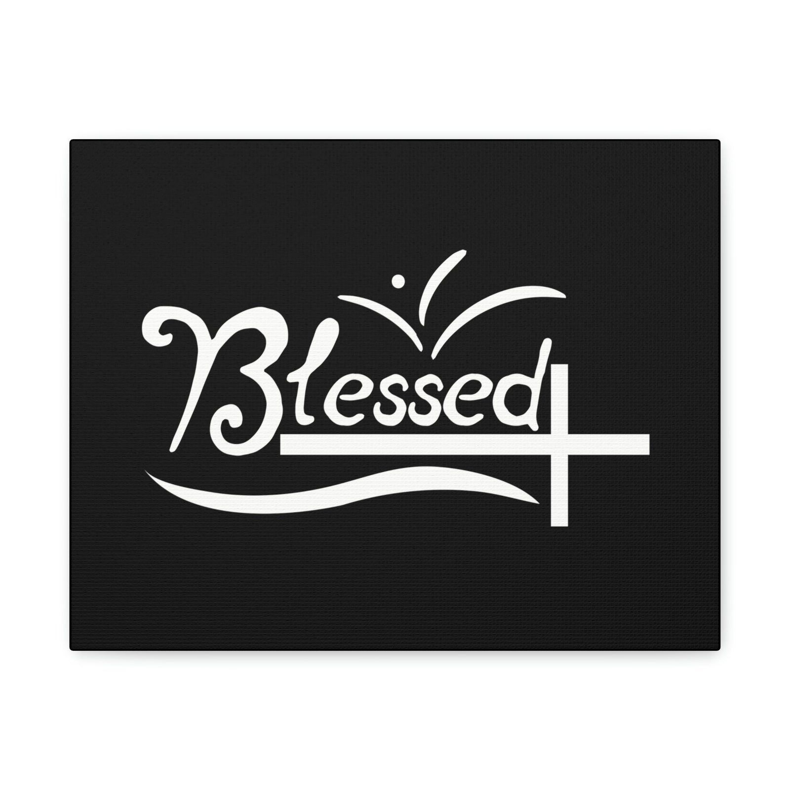 Scripture Walls Blessed Jeremiah 17:7 White Cross Black Christian Wall Art Bible Verse Print Ready to Hang Unframed-Express Your Love Gifts