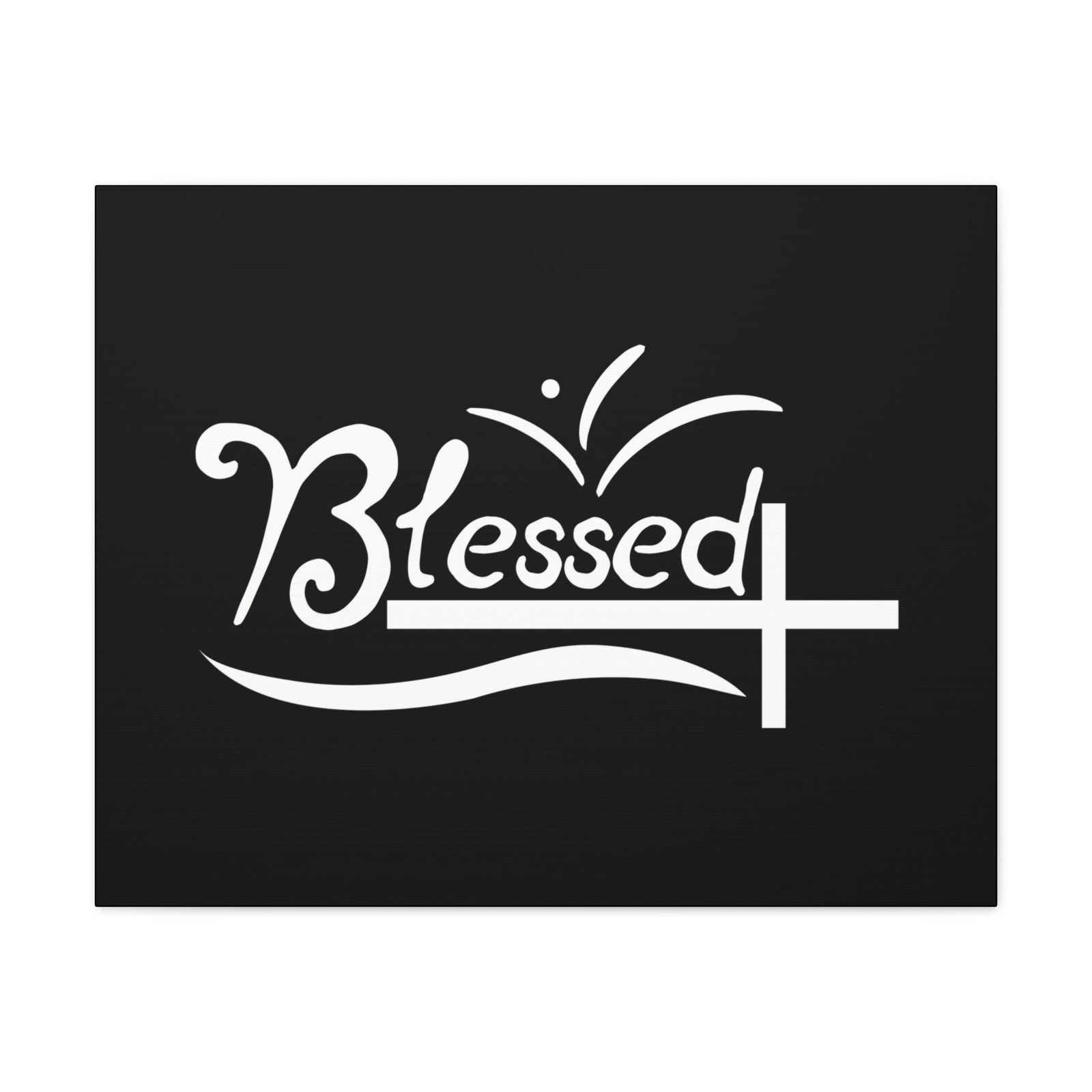 Scripture Walls Blessed Jeremiah 17:7 White Cross Black Christian Wall Art Bible Verse Print Ready to Hang Unframed-Express Your Love Gifts