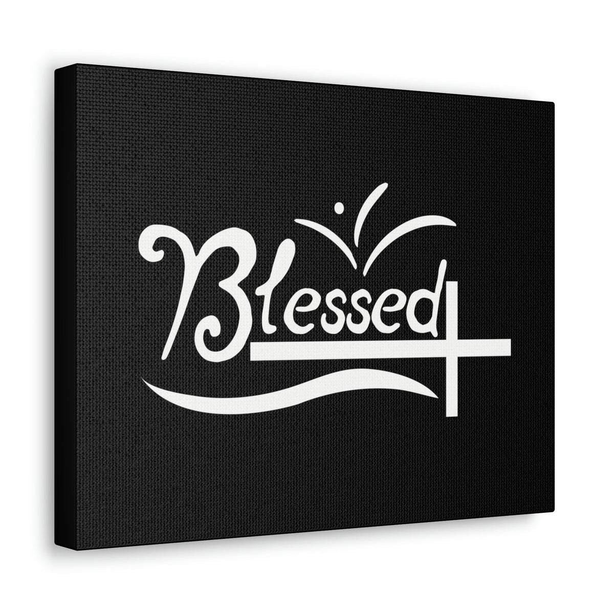 Scripture Walls Blessed Jeremiah 17:7 White Cross Black Christian Wall Art Bible Verse Print Ready to Hang Unframed-Express Your Love Gifts
