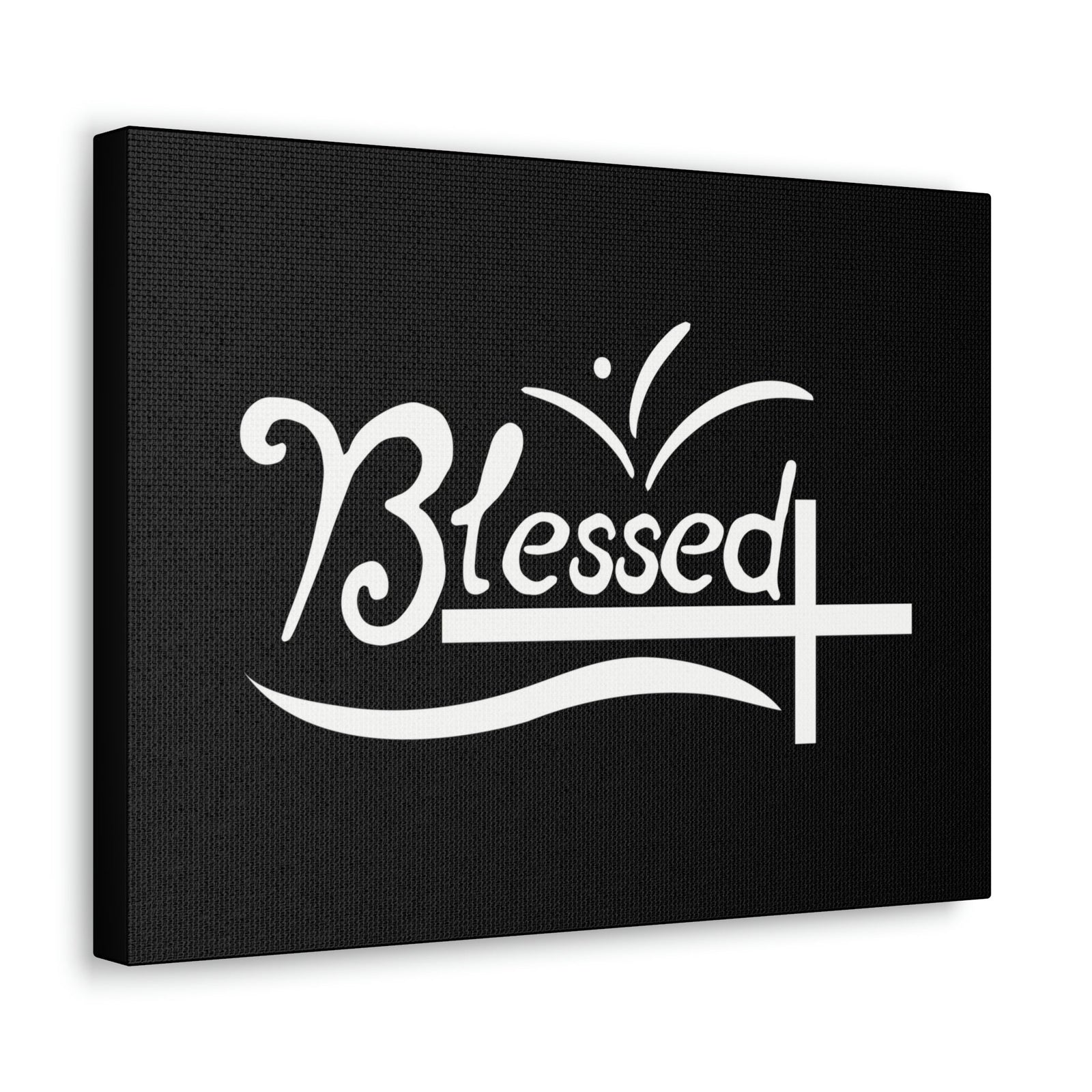 Scripture Walls Blessed Jeremiah 17:7 White Cross Black Christian Wall Art Bible Verse Print Ready to Hang Unframed-Express Your Love Gifts