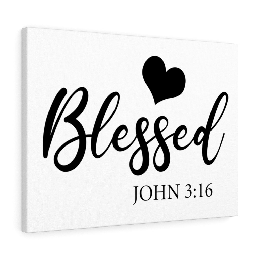 Scripture Walls Blessed John 3:16 Bible Verse Canvas Christian Wall Art Ready to Hang Unframed-Express Your Love Gifts