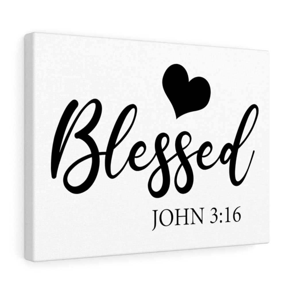 Scripture Walls Blessed John 3:16 Bible Verse Canvas Christian Wall Art Ready to Hang Unframed-Express Your Love Gifts