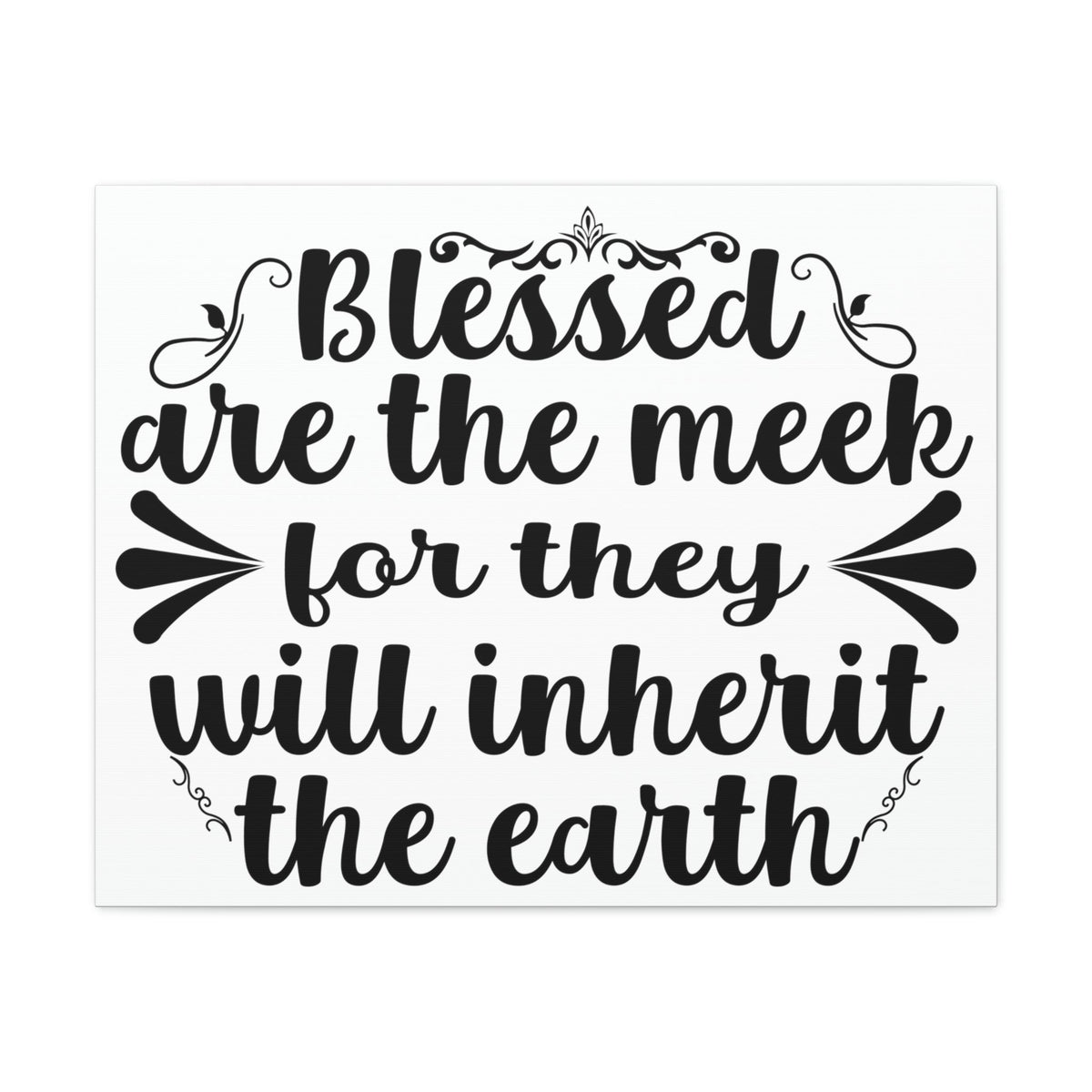 Scripture Walls Blessed Matthew 5:5 Christian Wall Art Print Ready to Hang Unframed-Express Your Love Gifts