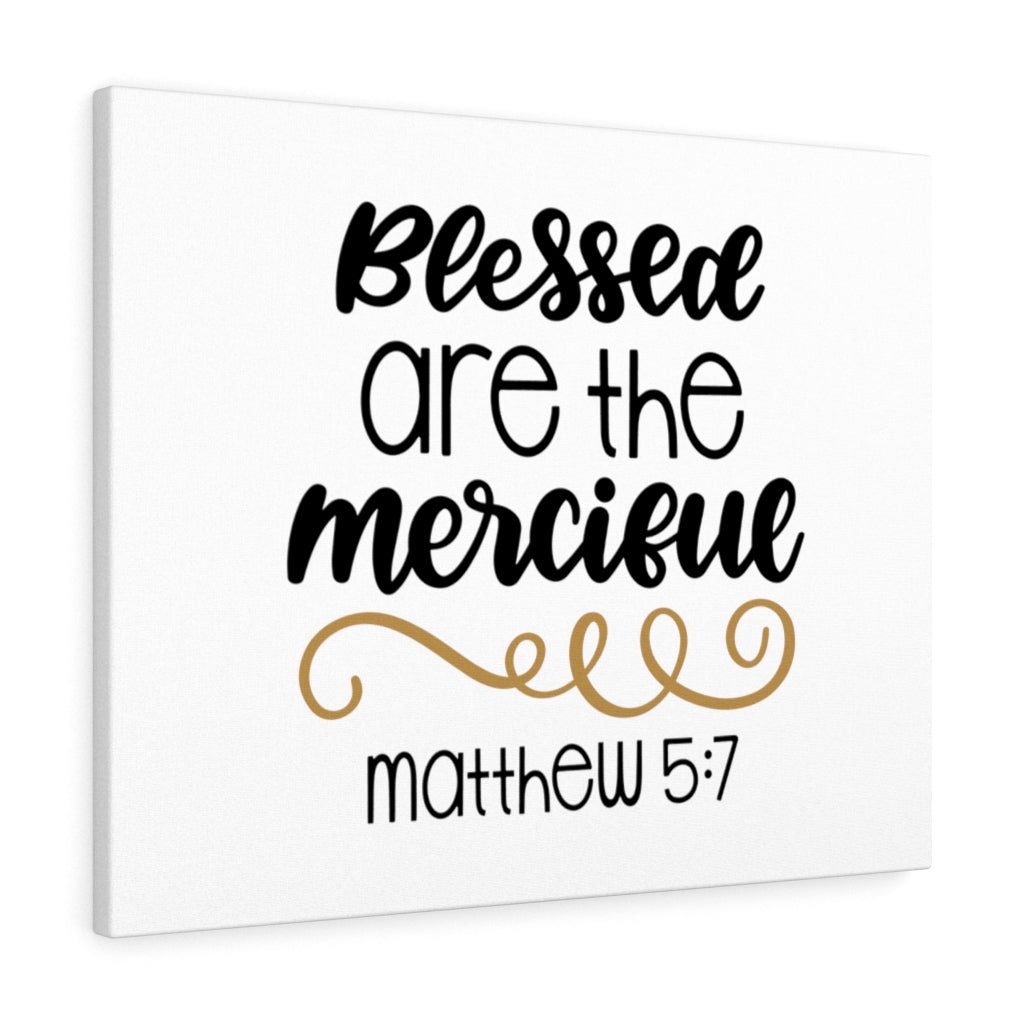 Scripture Walls Blessed Merciful Matthew 5:7 Bible Verse Canvas Christian Wall Art Ready to Hang Unframed-Express Your Love Gifts