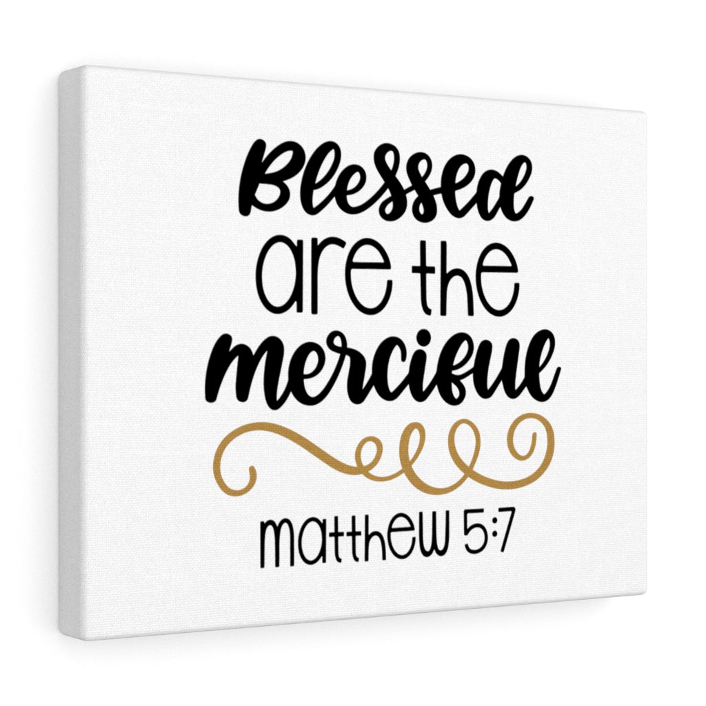 Scripture Walls Blessed Merciful Matthew 5:7 Bible Verse Canvas Christian Wall Art Ready to Hang Unframed-Express Your Love Gifts