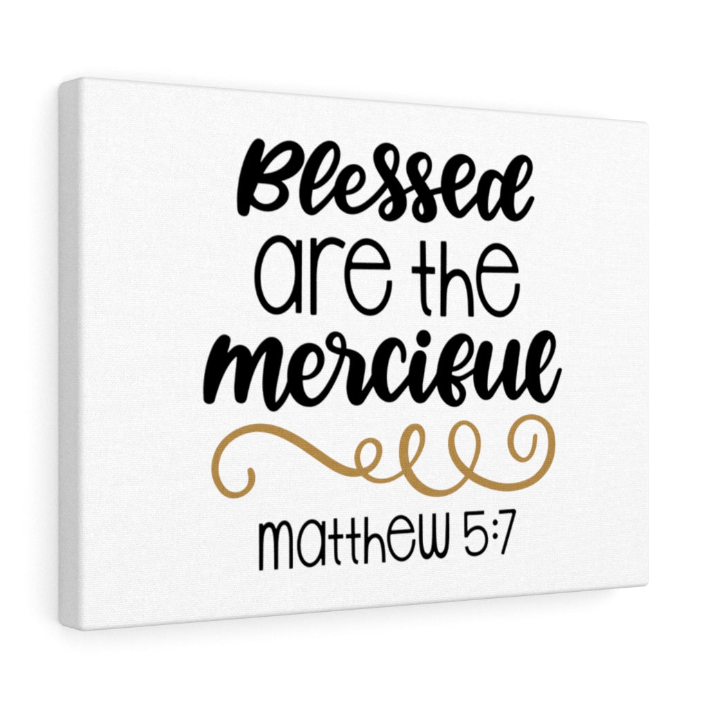 Scripture Walls Blessed Merciful Matthew 5:7 Bible Verse Canvas Christian Wall Art Ready to Hang Unframed-Express Your Love Gifts