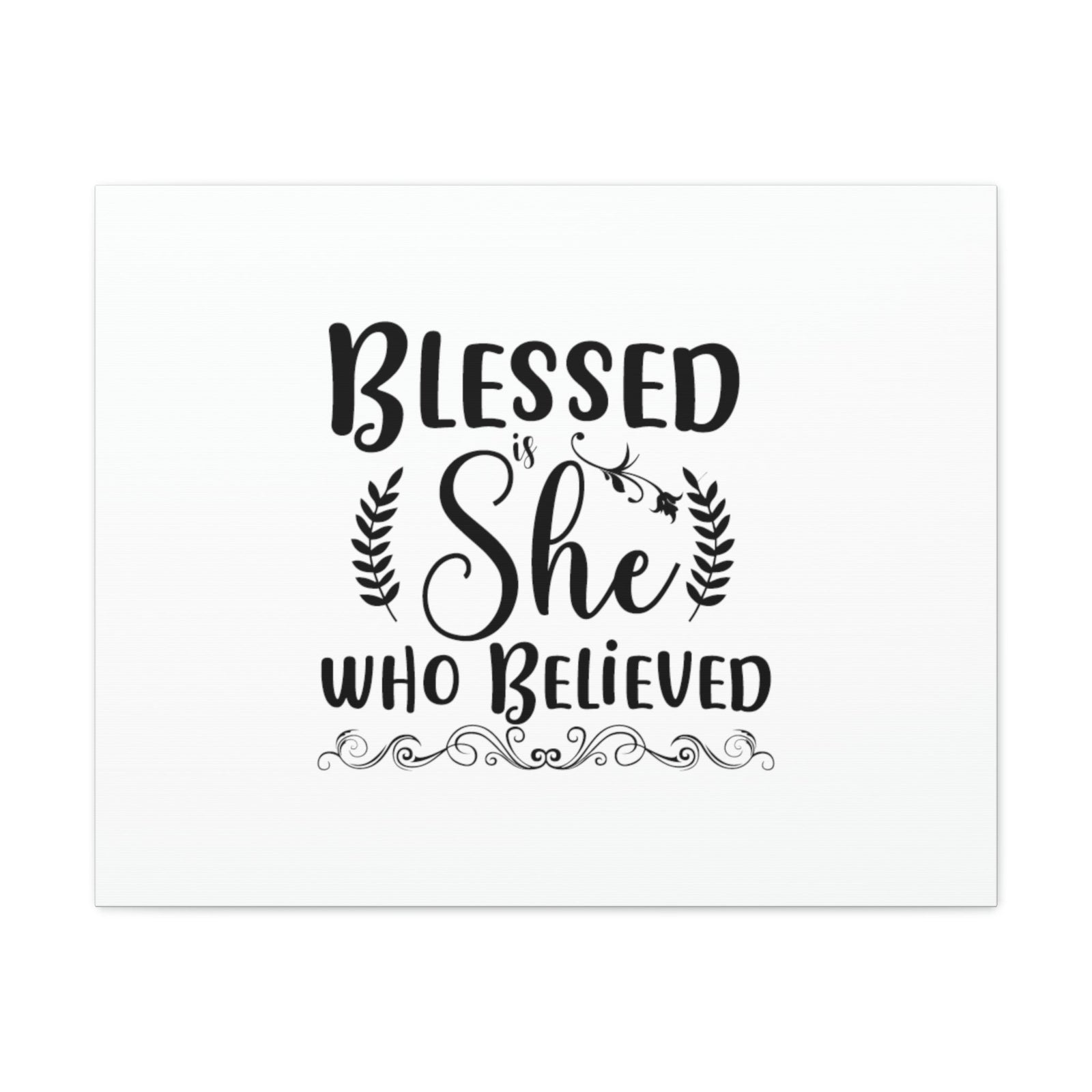 Scripture Walls Blessed She Who Believed Luke 1:45 Leaves Christian Wall Art Bible Verse Print Ready to Hang Unframed-Express Your Love Gifts