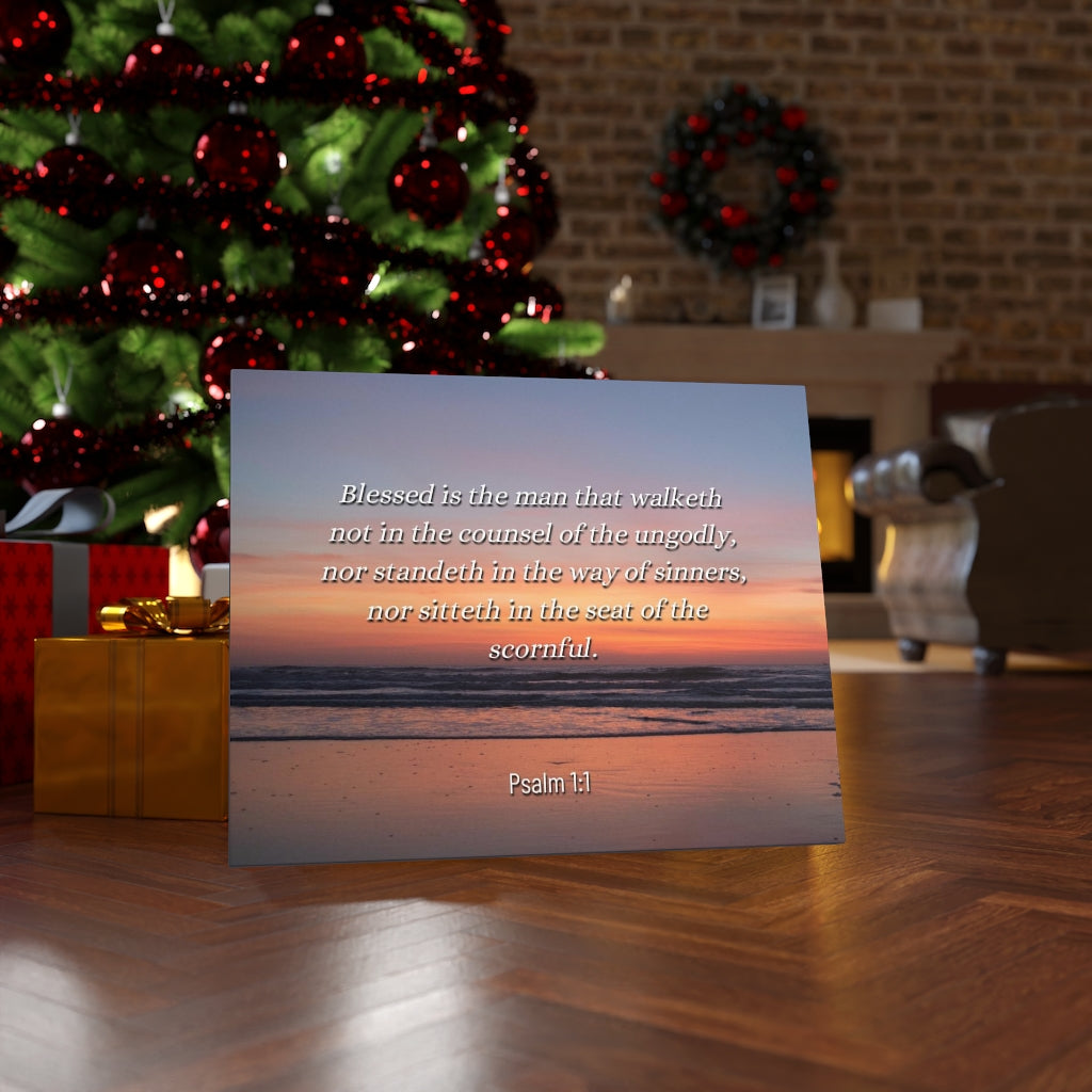 Scripture Walls Blessed Sky Psalm 1:1 Bible Verse Canvas Christian Wall Art Ready to Hang Unframed-Express Your Love Gifts