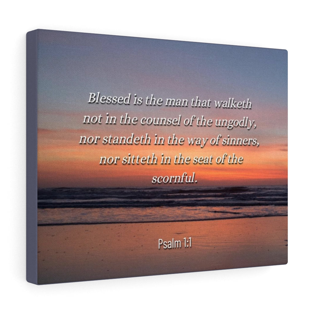 Scripture Walls Blessed Sky Psalm 1:1 Bible Verse Canvas Christian Wall Art Ready to Hang Unframed-Express Your Love Gifts