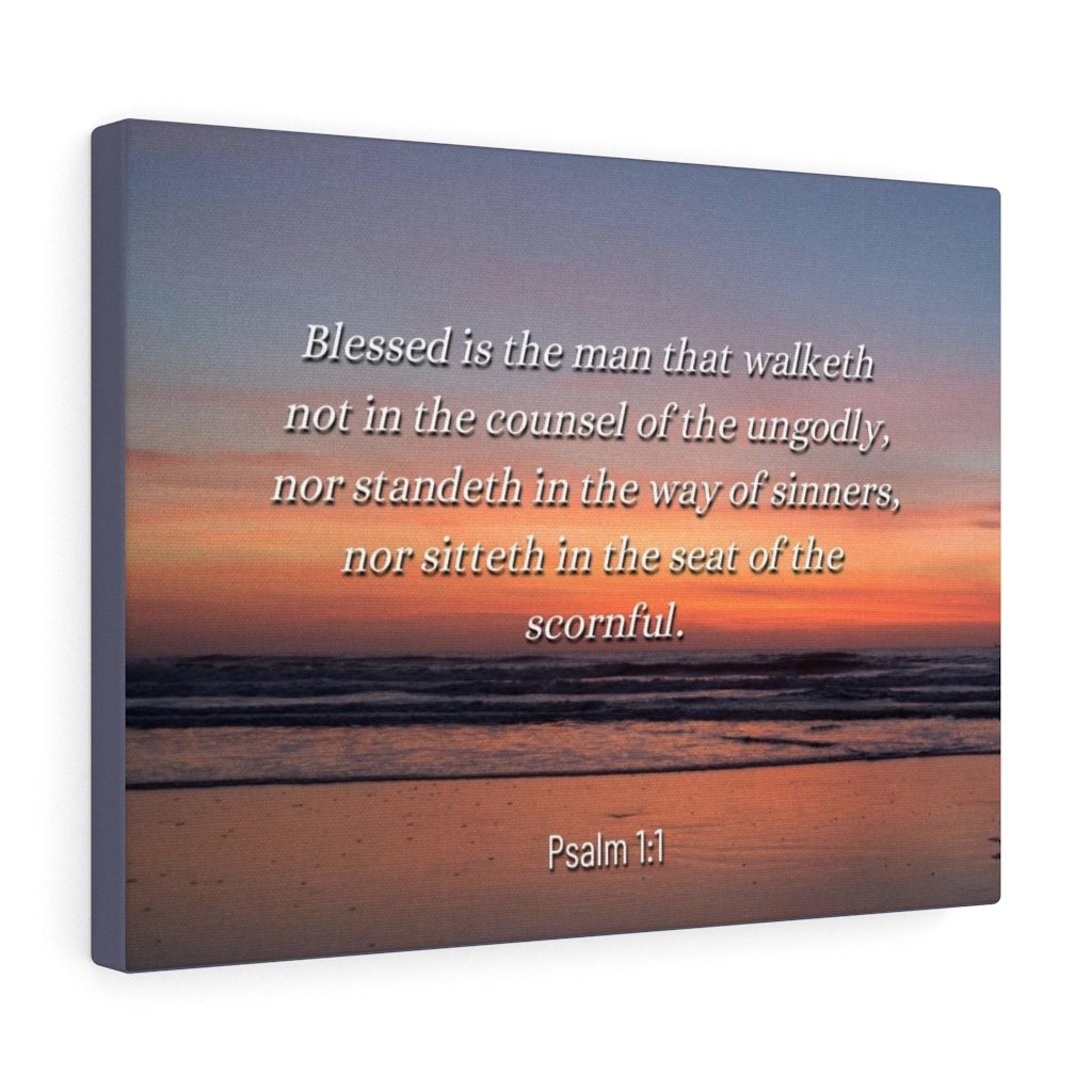 Scripture Walls Blessed Sky Psalm 1:1 Bible Verse Canvas Christian Wall Art Ready to Hang Unframed-Express Your Love Gifts