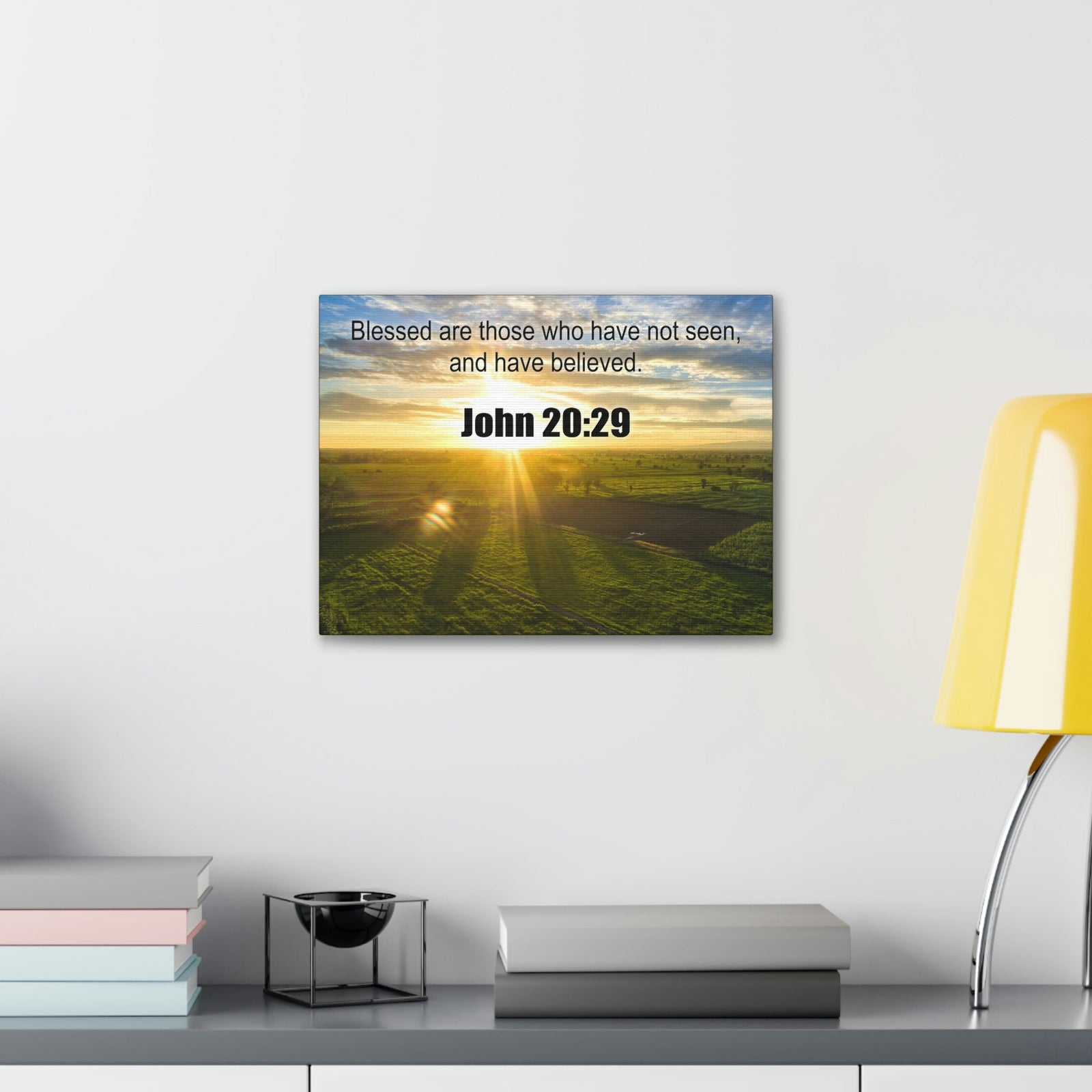 Scripture Walls Blessed Those Who Have Believed John 20:29 Bible Verse Canvas Christian Wall Art Ready to Hang Unframed-Express Your Love Gifts