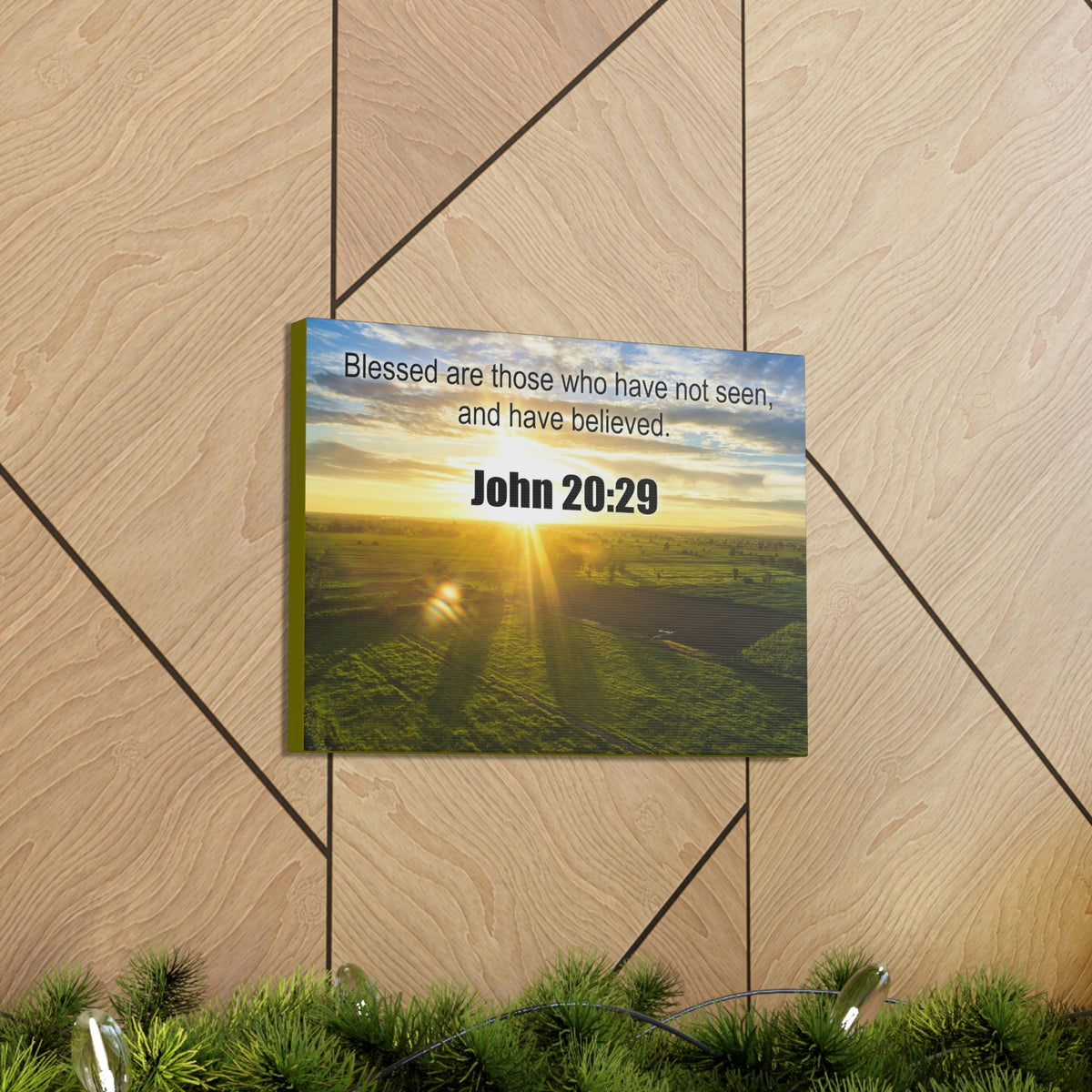 Scripture Walls Blessed Those Who Have Believed John 20:29 Bible Verse Canvas Christian Wall Art Ready to Hang Unframed-Express Your Love Gifts