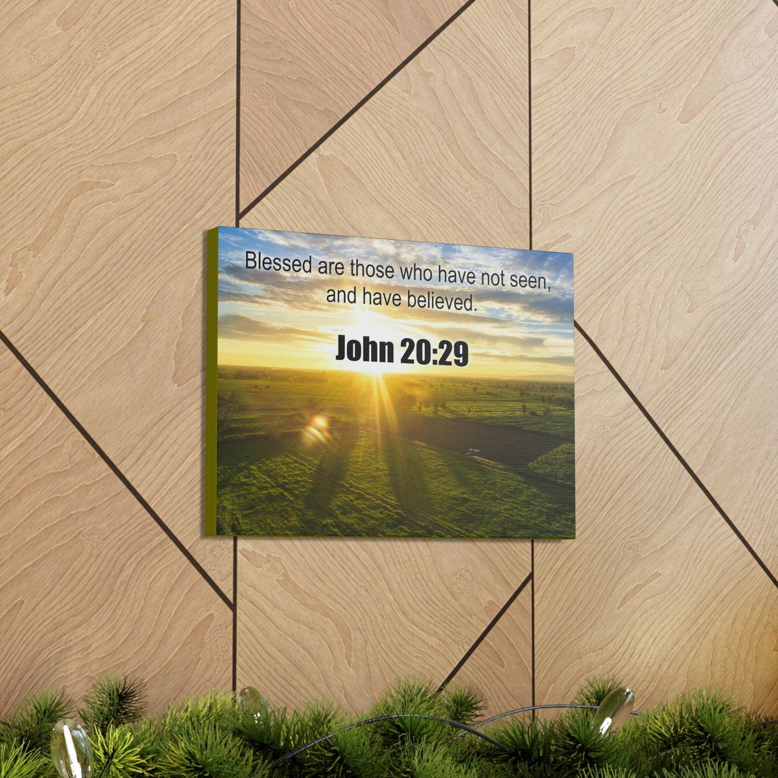 Scripture Walls Blessed Those Who Have Believed John 20:29 Bible Verse Canvas Christian Wall Art Ready to Hang Unframed-Express Your Love Gifts