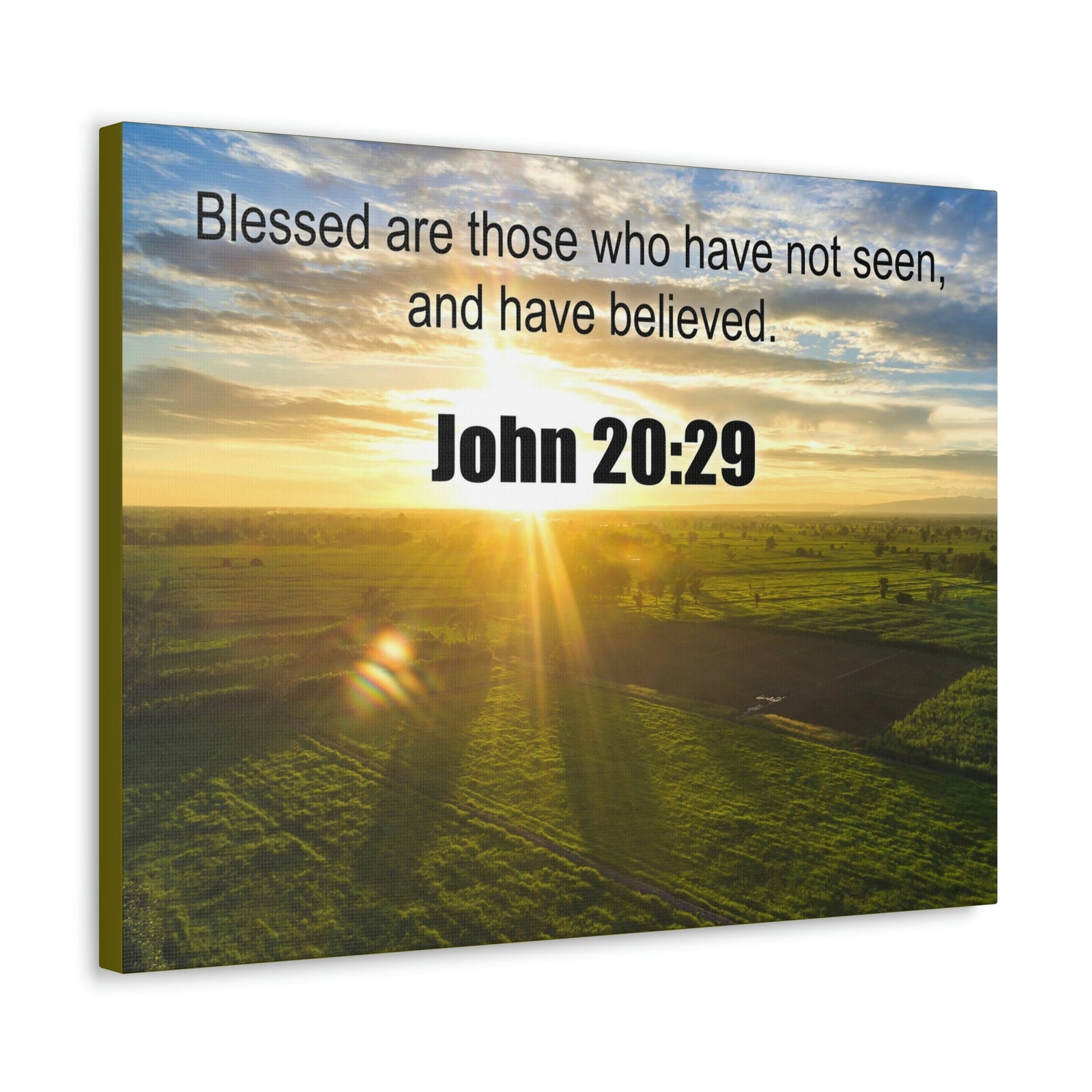 Scripture Walls Blessed Those Who Have Believed John 20:29 Bible Verse Canvas Christian Wall Art Ready to Hang Unframed-Express Your Love Gifts