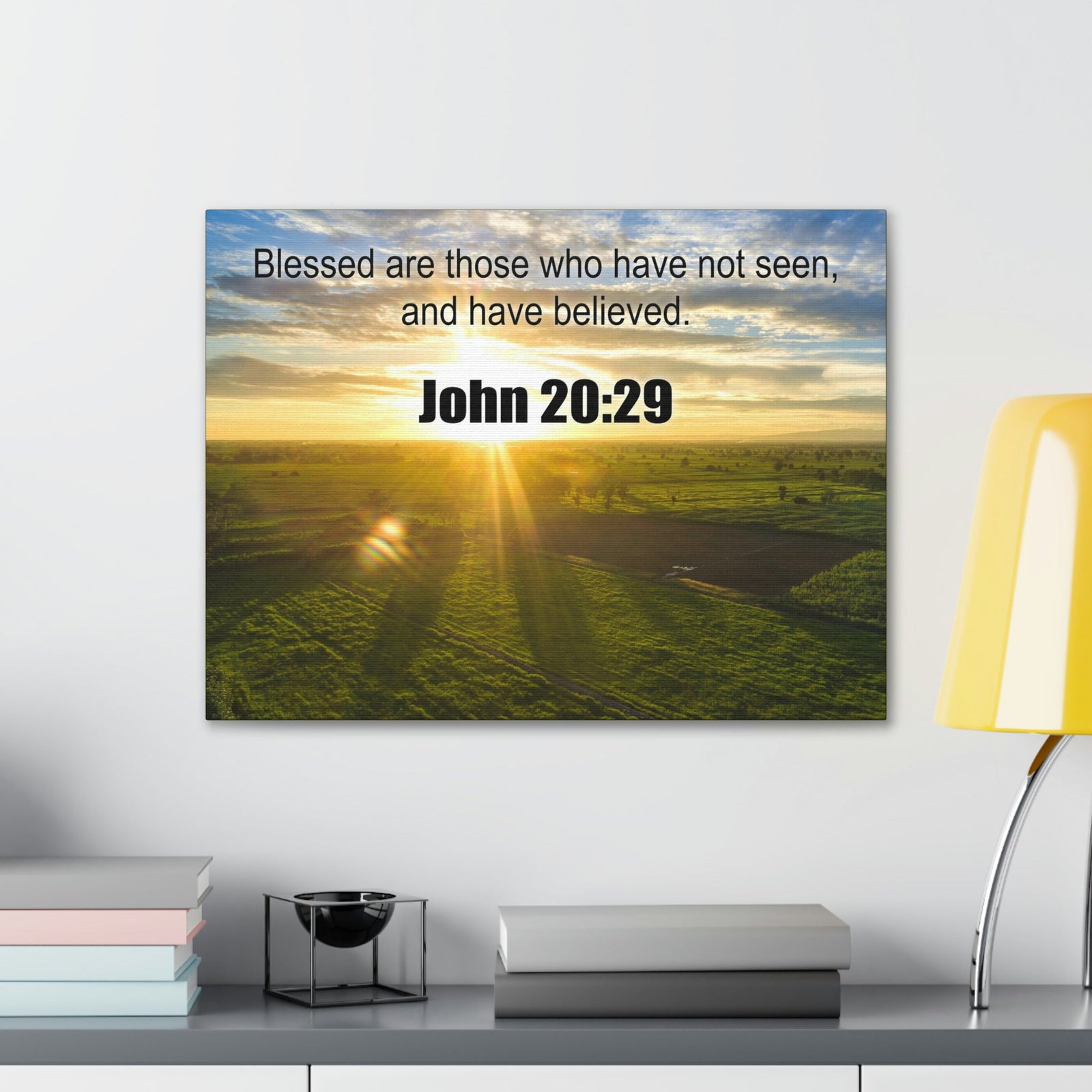 Scripture Walls Blessed Those Who Have Believed John 20:29 Bible Verse Canvas Christian Wall Art Ready to Hang Unframed-Express Your Love Gifts
