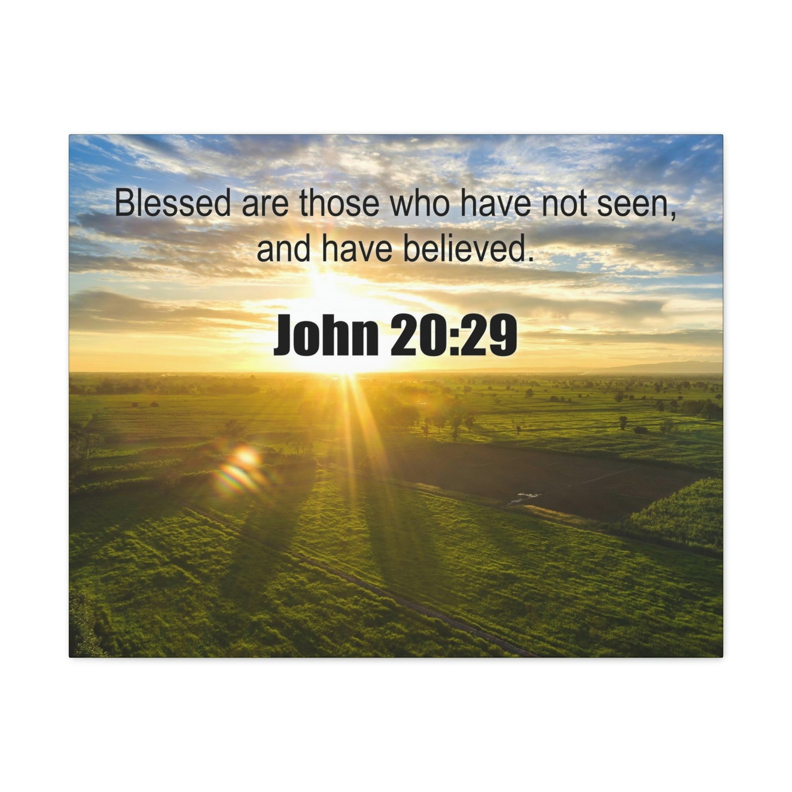 Scripture Walls Blessed Those Who Have Believed John 20:29 Bible Verse Canvas Christian Wall Art Ready to Hang Unframed-Express Your Love Gifts