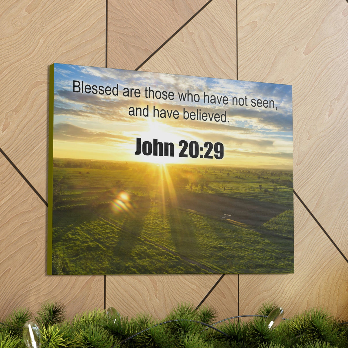 Scripture Walls Blessed Those Who Have Believed John 20:29 Bible Verse Canvas Christian Wall Art Ready to Hang Unframed-Express Your Love Gifts