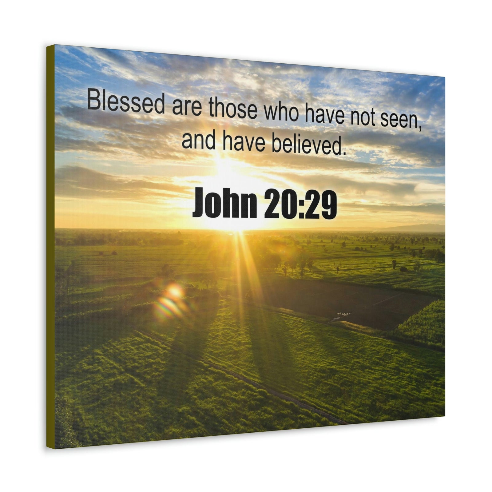 Scripture Walls Blessed Those Who Have Believed John 20:29 Bible Verse Canvas Christian Wall Art Ready to Hang Unframed-Express Your Love Gifts