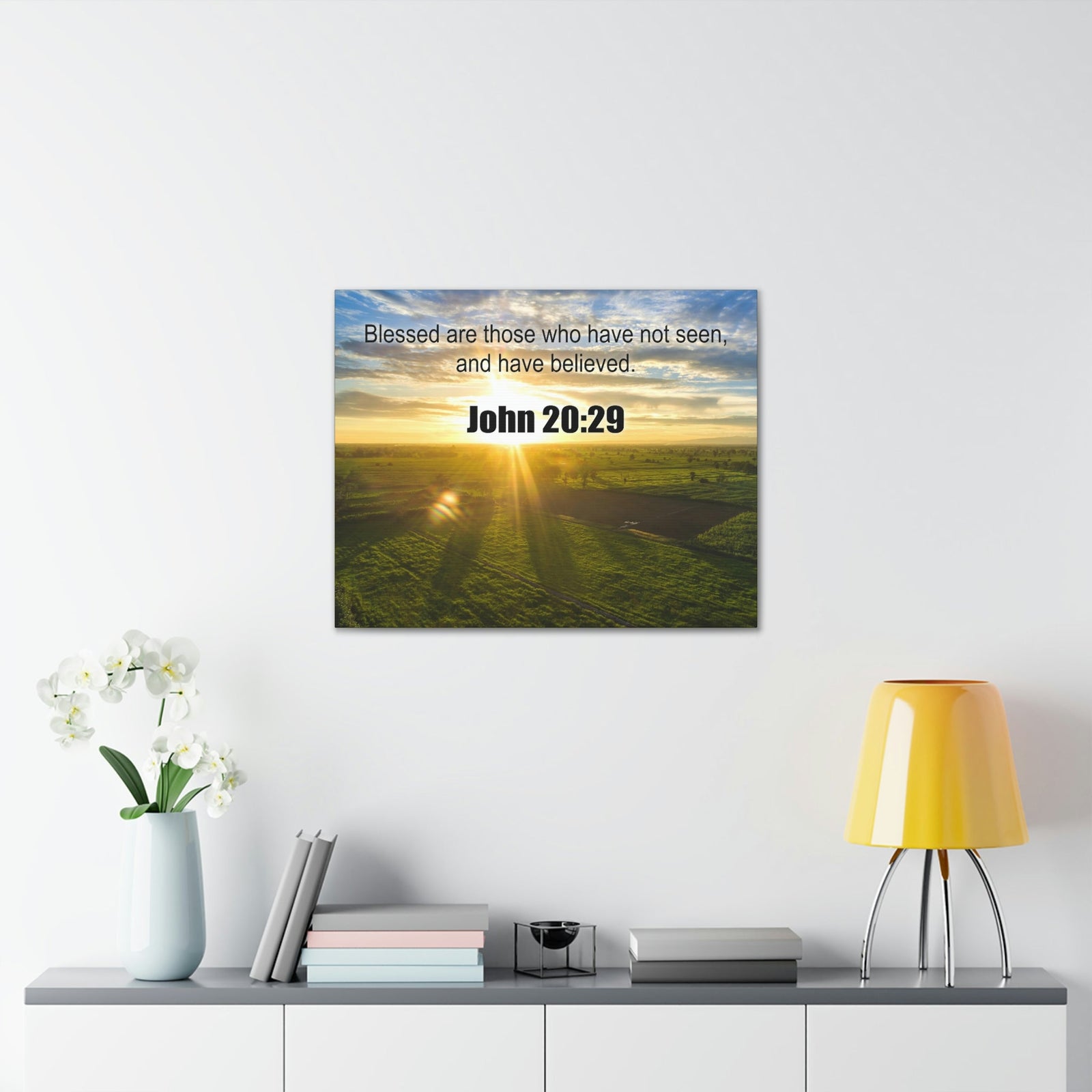 Scripture Walls Blessed Those Who Have Believed John 20:29 Bible Verse Canvas Christian Wall Art Ready to Hang Unframed-Express Your Love Gifts