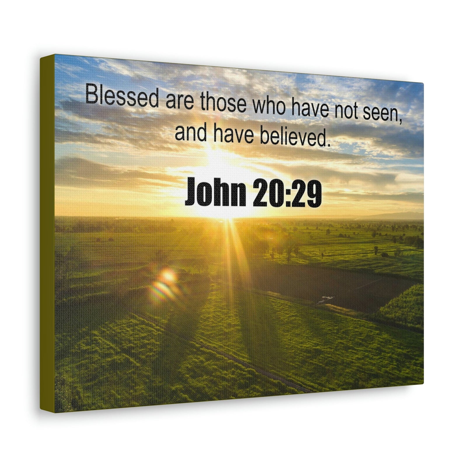 Scripture Walls Blessed Those Who Have Believed John 20:29 Bible Verse Canvas Christian Wall Art Ready to Hang Unframed-Express Your Love Gifts