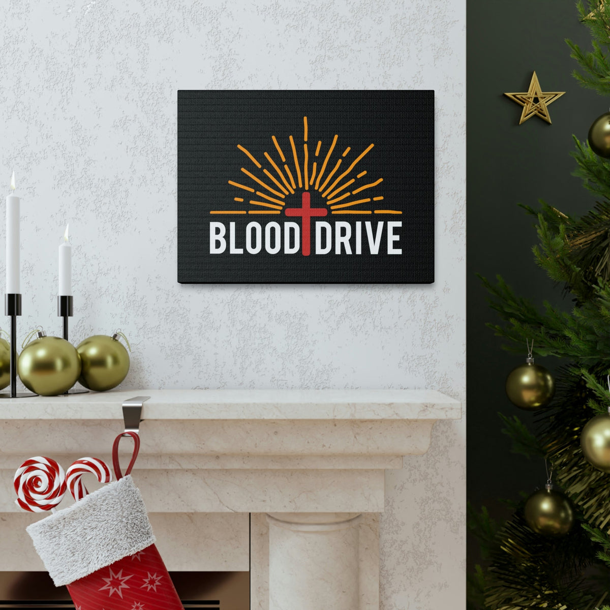 Scripture Walls Blood Drive Hebrews 9:22 Red Cross Christian Wall Art Bible Verse Print Ready to Hang Unframed-Express Your Love Gifts