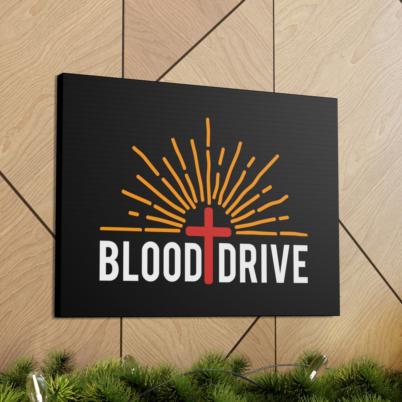 Scripture Walls Blood Drive Hebrews 9:22 Red Cross Christian Wall Art Bible Verse Print Ready to Hang Unframed-Express Your Love Gifts