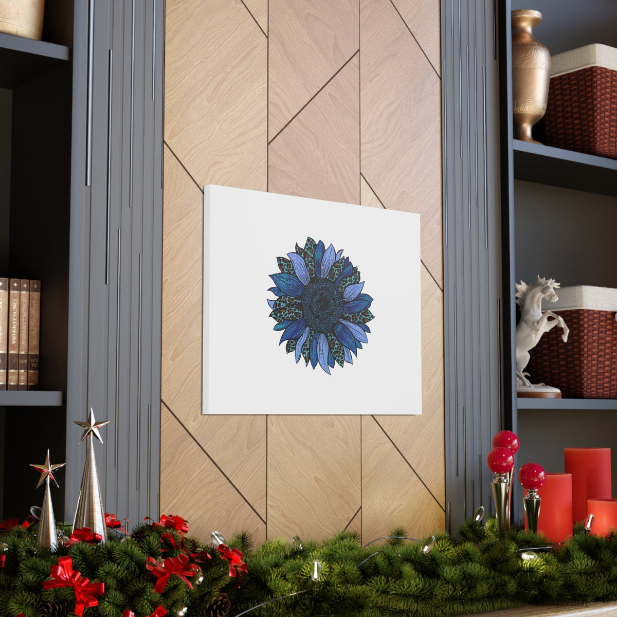 Scripture Walls Blue Flower Christian Psalms 103:15 Wall Art Bible Verse Print Ready to Hang Unframed-Express Your Love Gifts