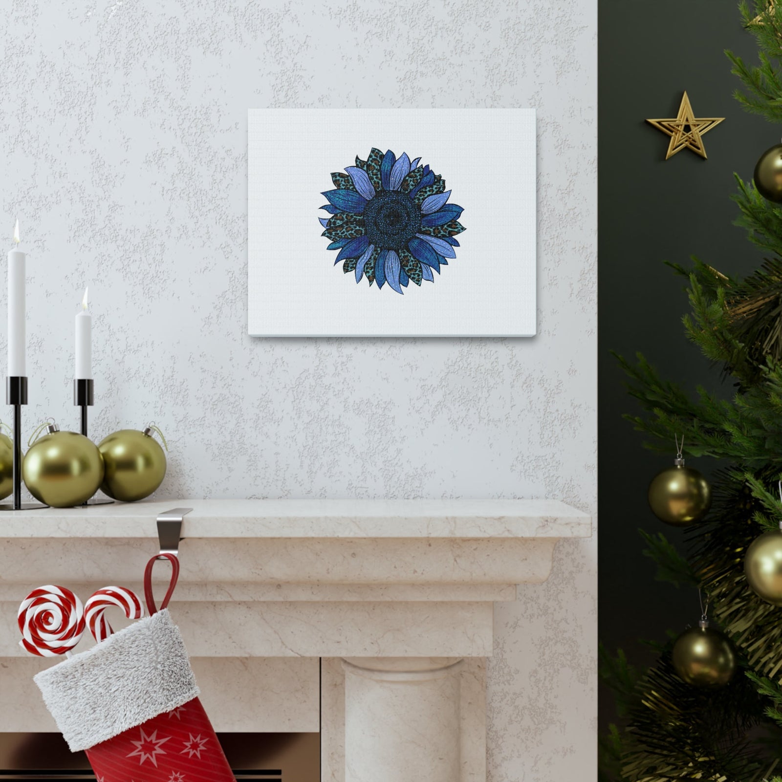 Scripture Walls Blue Flower Christian Psalms 103:15 Wall Art Bible Verse Print Ready to Hang Unframed-Express Your Love Gifts