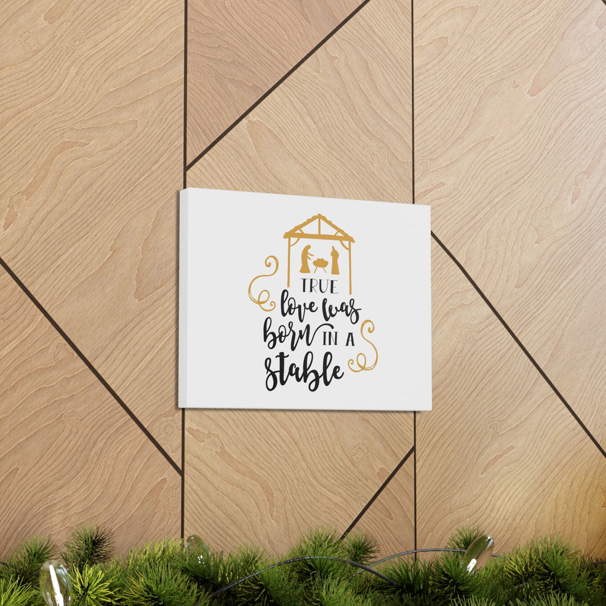 Scripture Walls Born In A Stable 1 John 4:8 Christian Wall Art Bible Verse Print Ready to Hang Unframed-Express Your Love Gifts