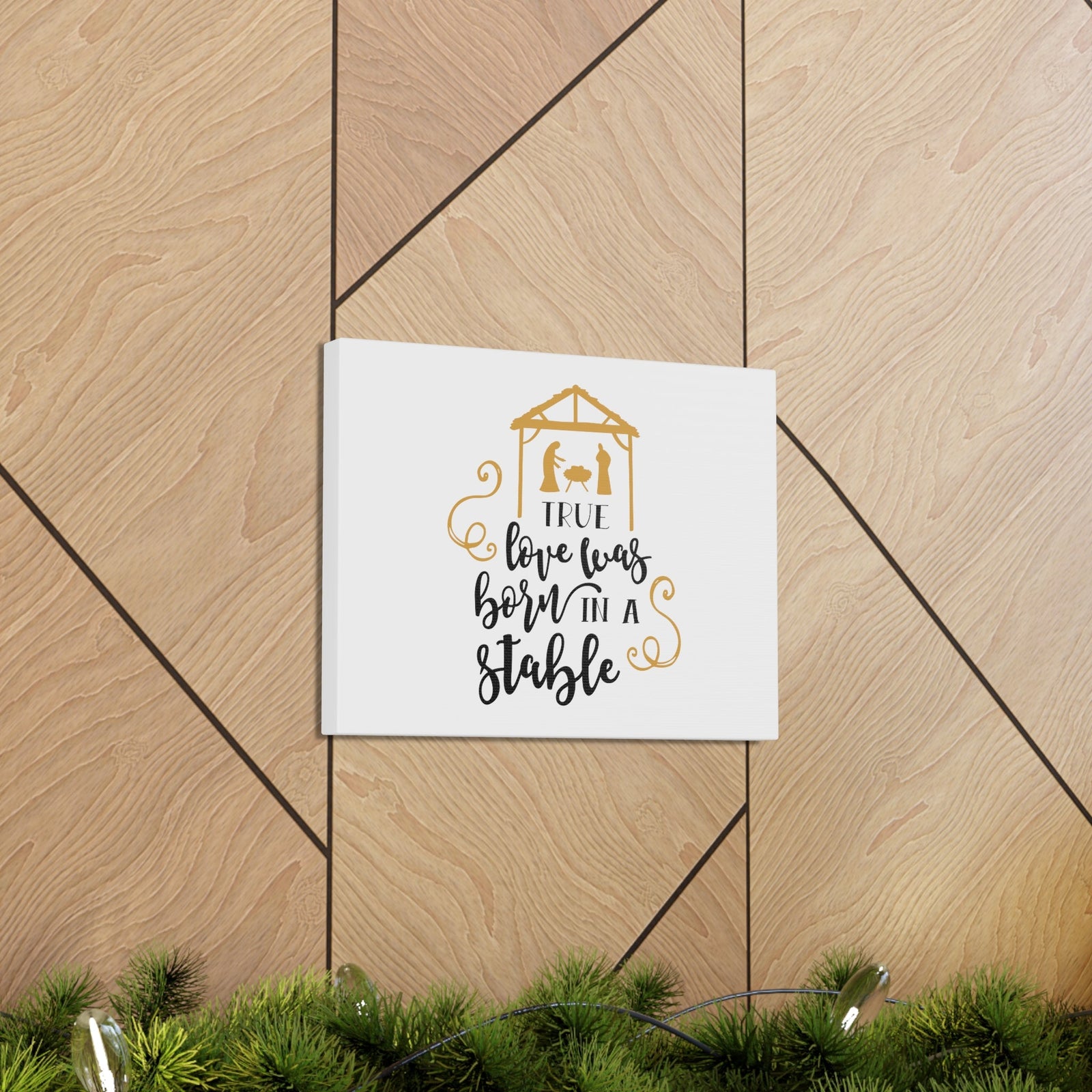 Scripture Walls Born In A Stable 1 John 4:8 Christian Wall Art Bible Verse Print Ready to Hang Unframed-Express Your Love Gifts