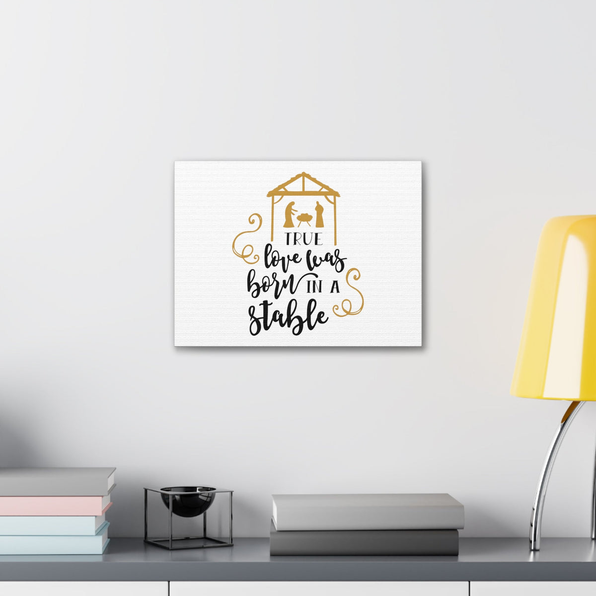 Scripture Walls Born In A Stable 1 John 4:8 Christian Wall Art Bible Verse Print Ready to Hang Unframed-Express Your Love Gifts