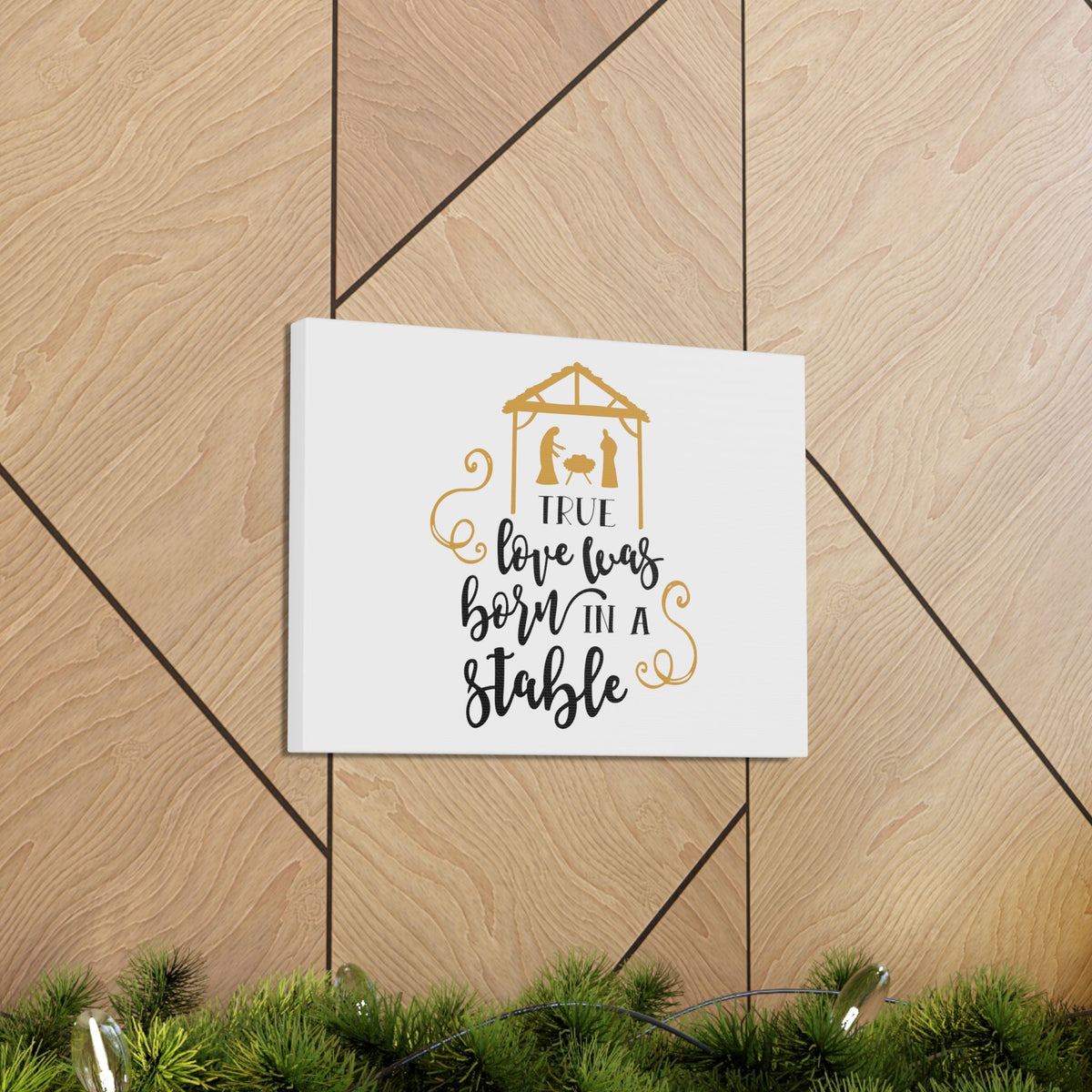 Scripture Walls Born In A Stable 1 John 4:8 Christian Wall Art Bible Verse Print Ready to Hang Unframed-Express Your Love Gifts